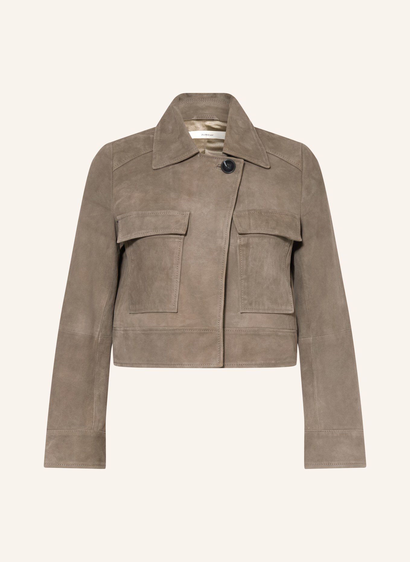 InWear CARNIKAIW leather jacket: GRAY