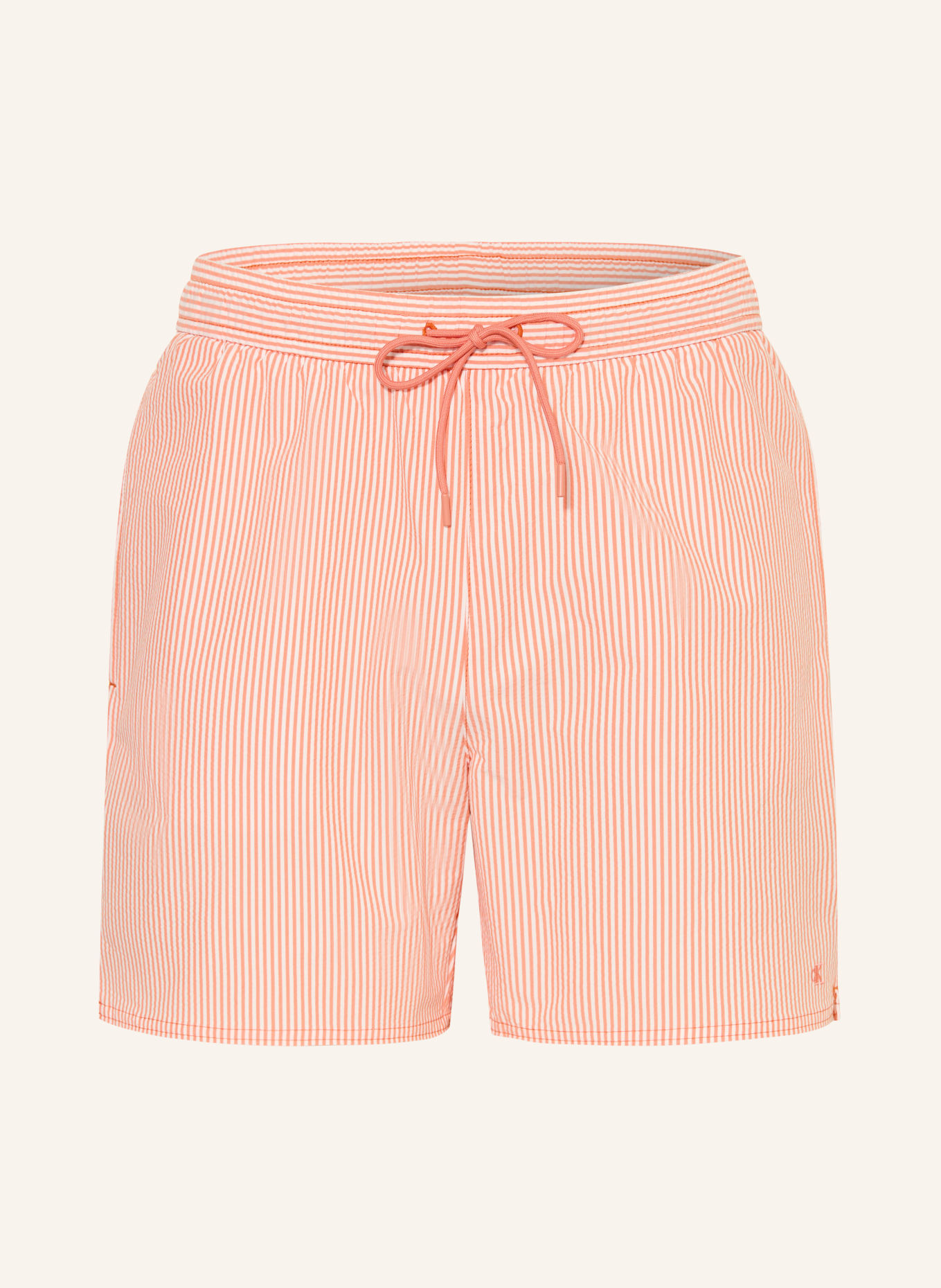 Calvin Klein Badeshorts: ORANGE / WEISS