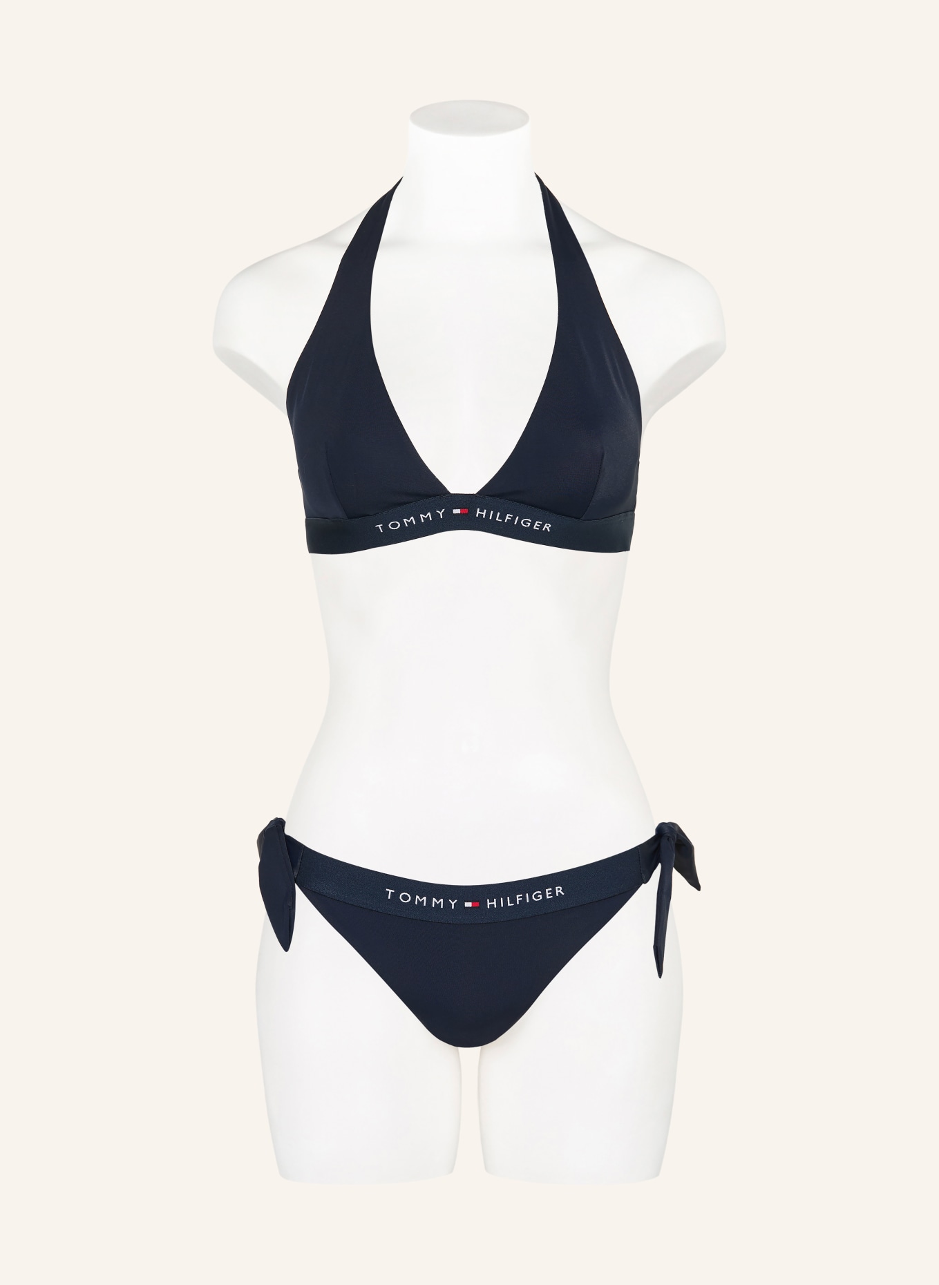 TOMMY HILFIGER Triangel-Bikini-Slip: DUNKELBLAU