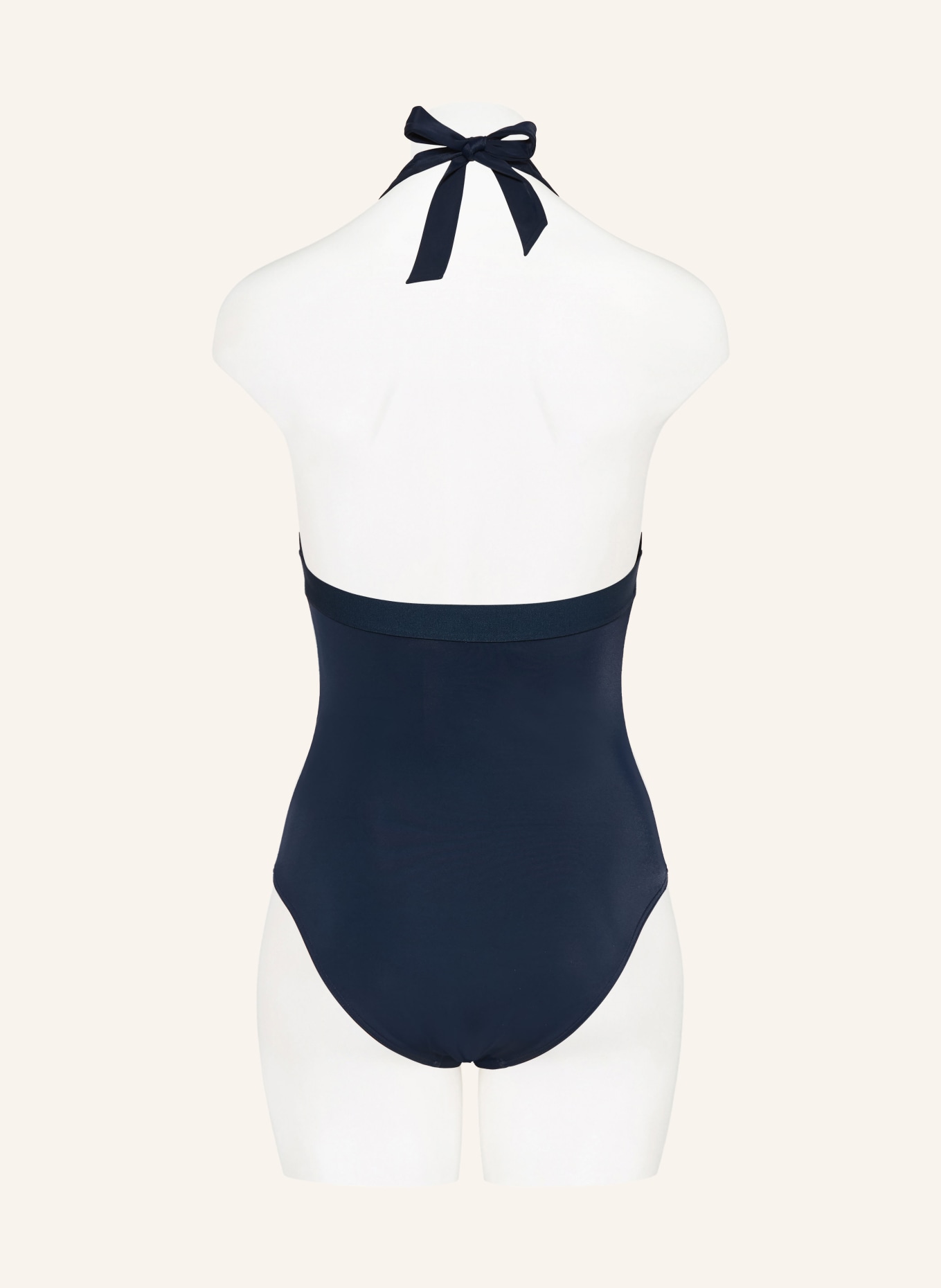 TOMMY HILFIGER Strój kąpielowy z wiązaniem na szyi: GRANATOWY