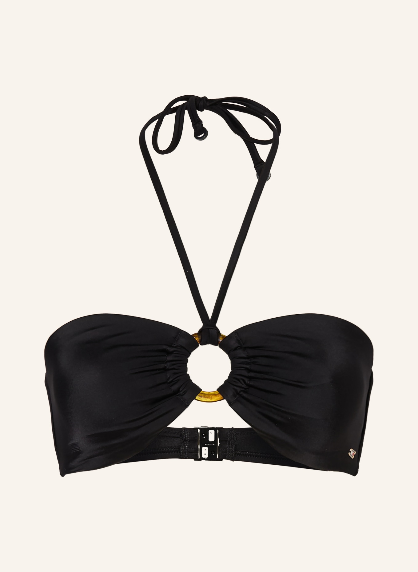 TOMMY HILFIGER Bandeau-Bikini-Top: SCHWARZ