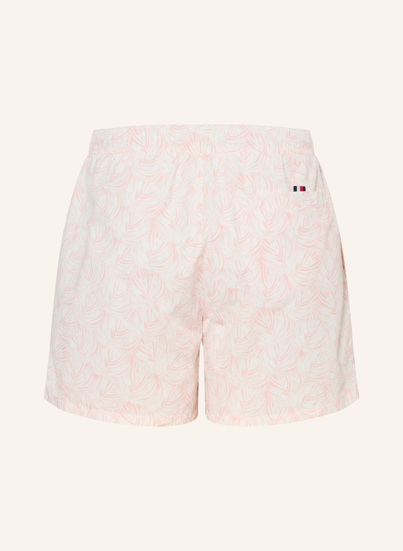 TOMMY HILFIGER Badeshorts: WEISS / HELLROT