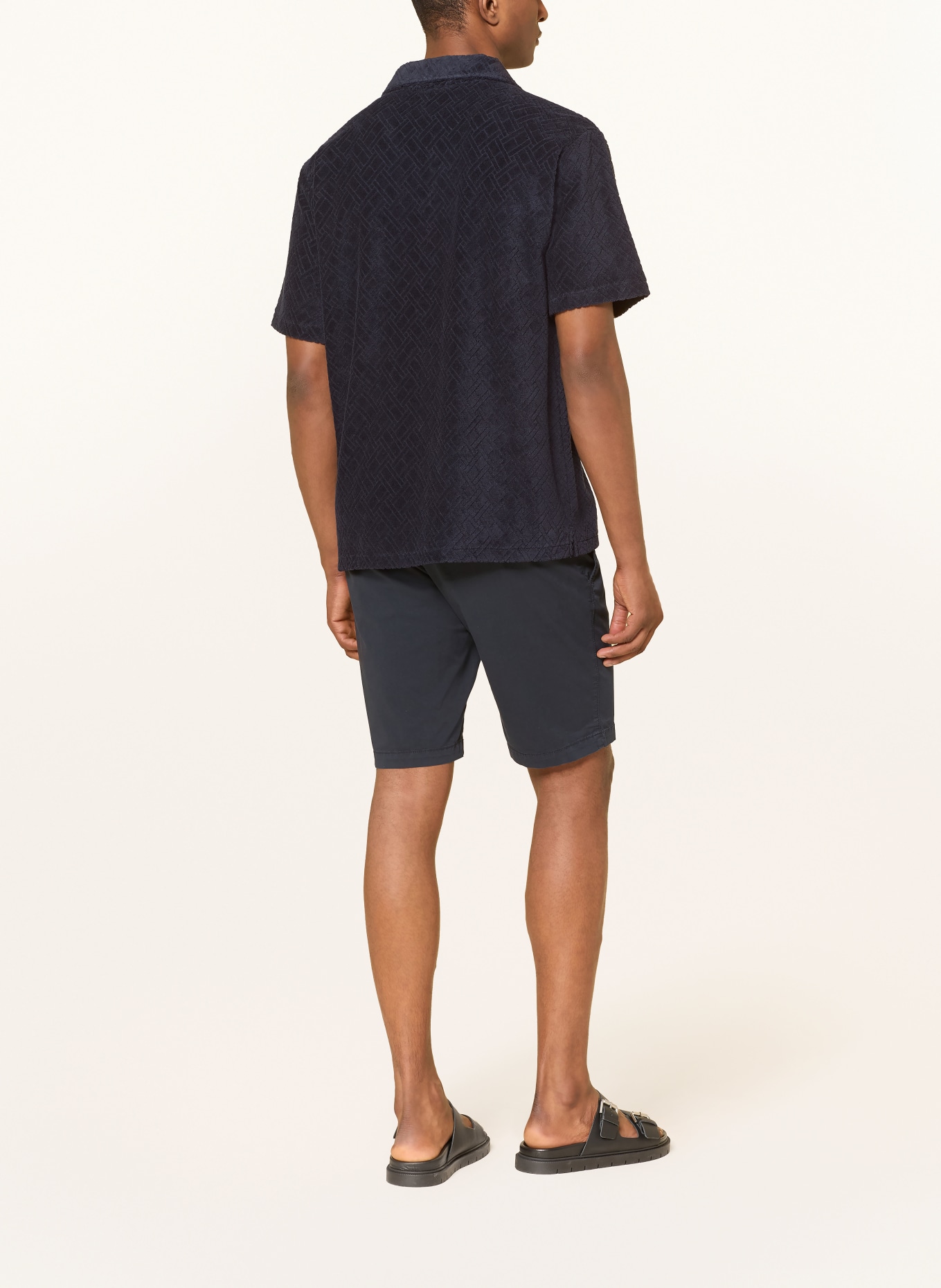 TOMMY HILFIGER Koszulka wypoczynkowa Comfort Fit z frotte: GRANATOWY