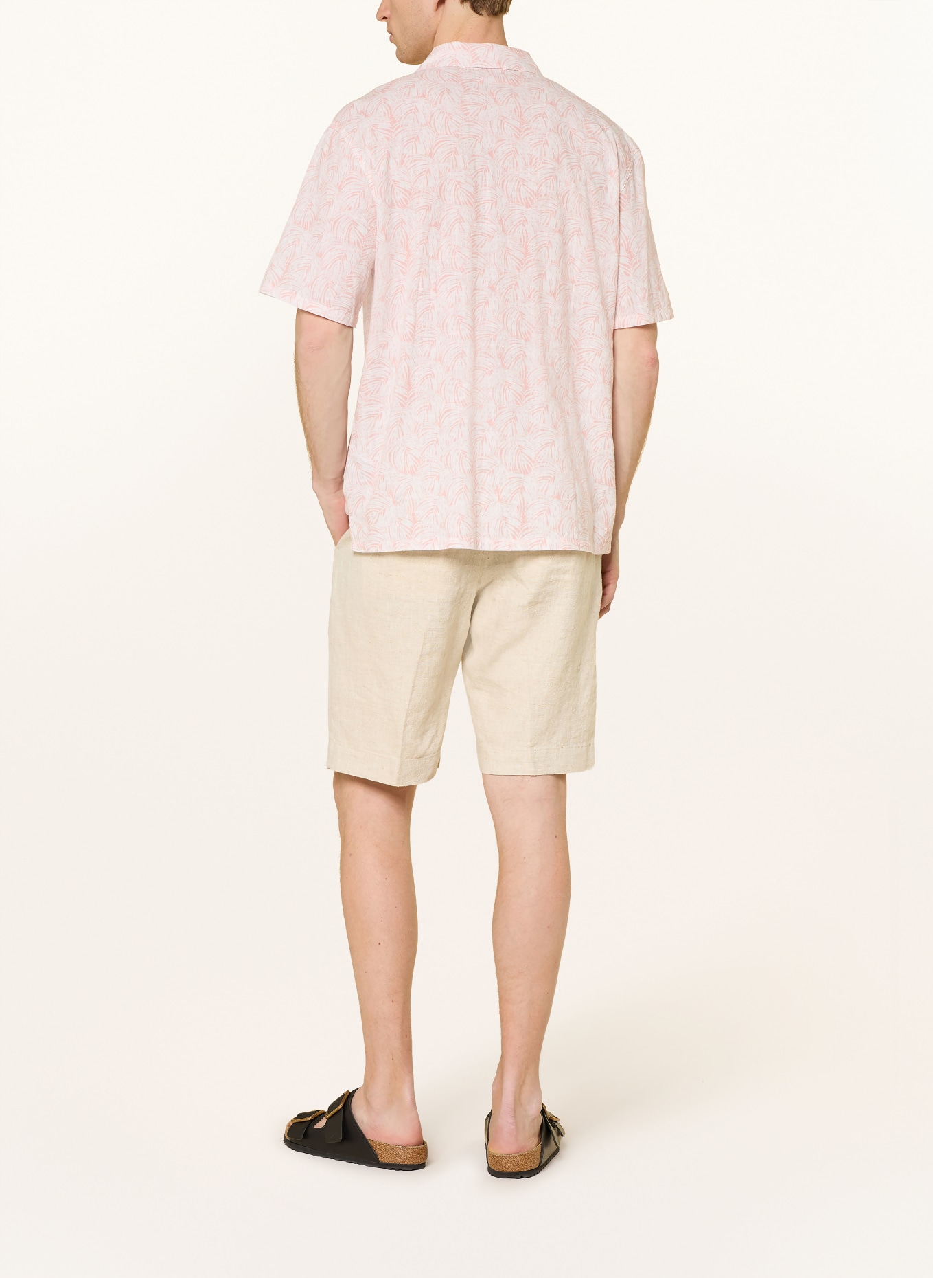 TOMMY HILFIGER Kurzarm-Hemd Comfort Fit: WEISS / ROSÉ