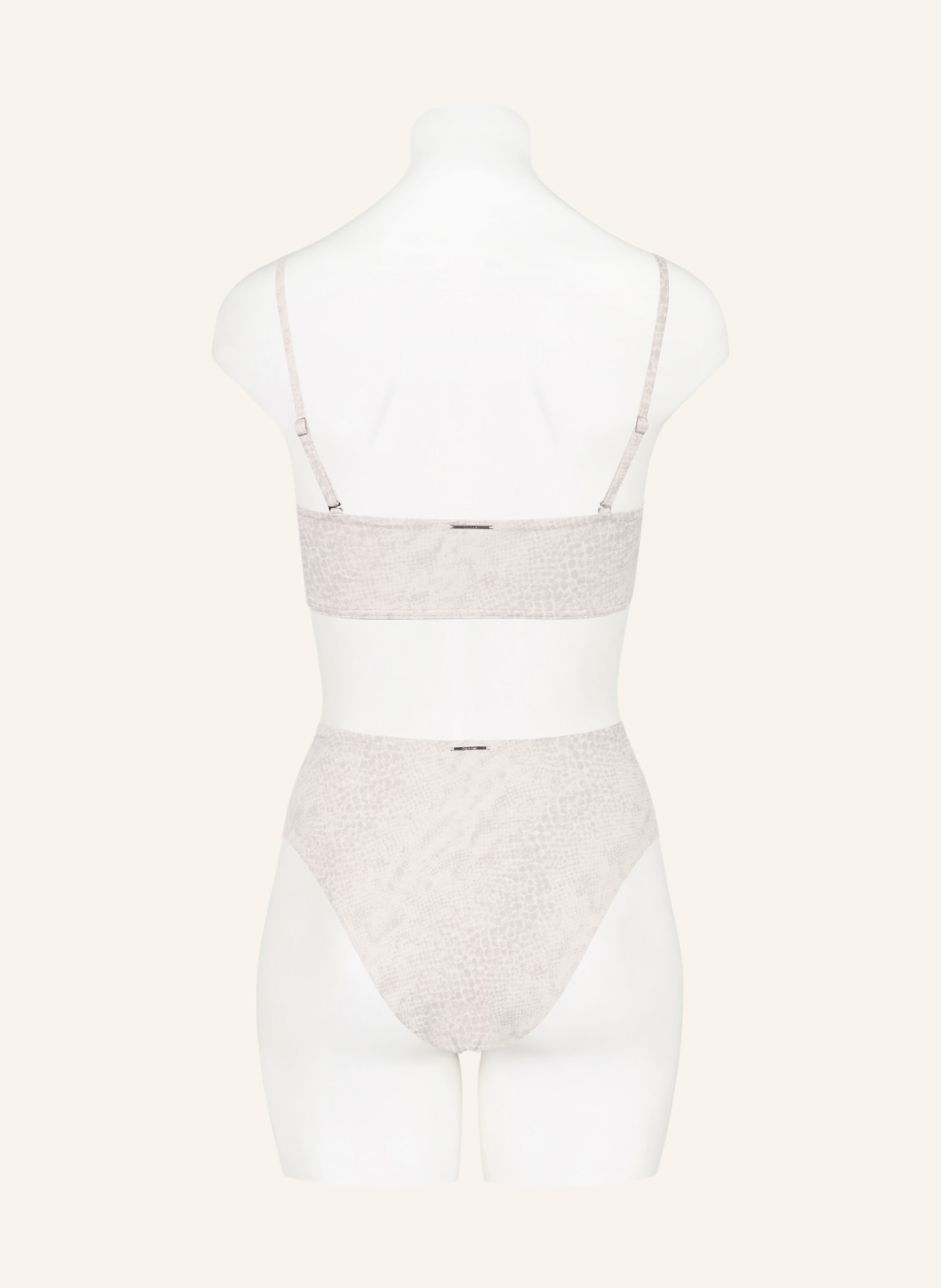 Calvin Klein High-Waist-Bikini-Hose: GRAU / CREME