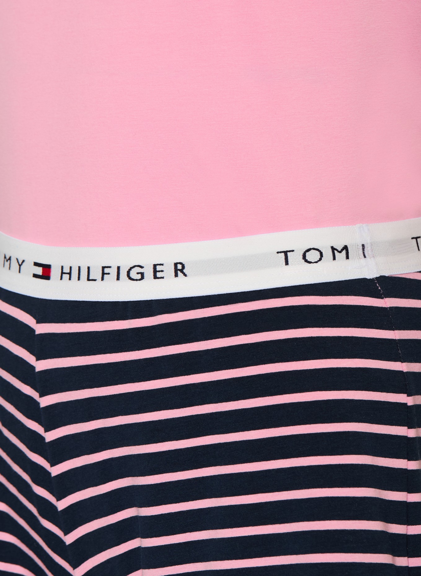 TOMMY HILFIGER Shorty-Schlafanzug: ROSA / DUNKELBLAU