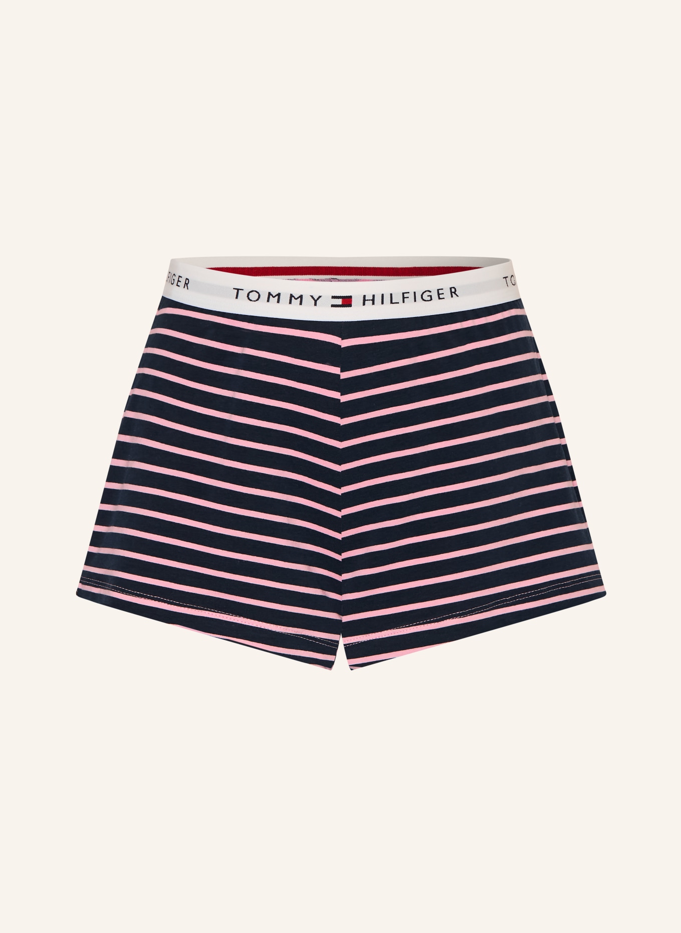TOMMY HILFIGER Shorty-Schlafanzug: ROSA / DUNKELBLAU