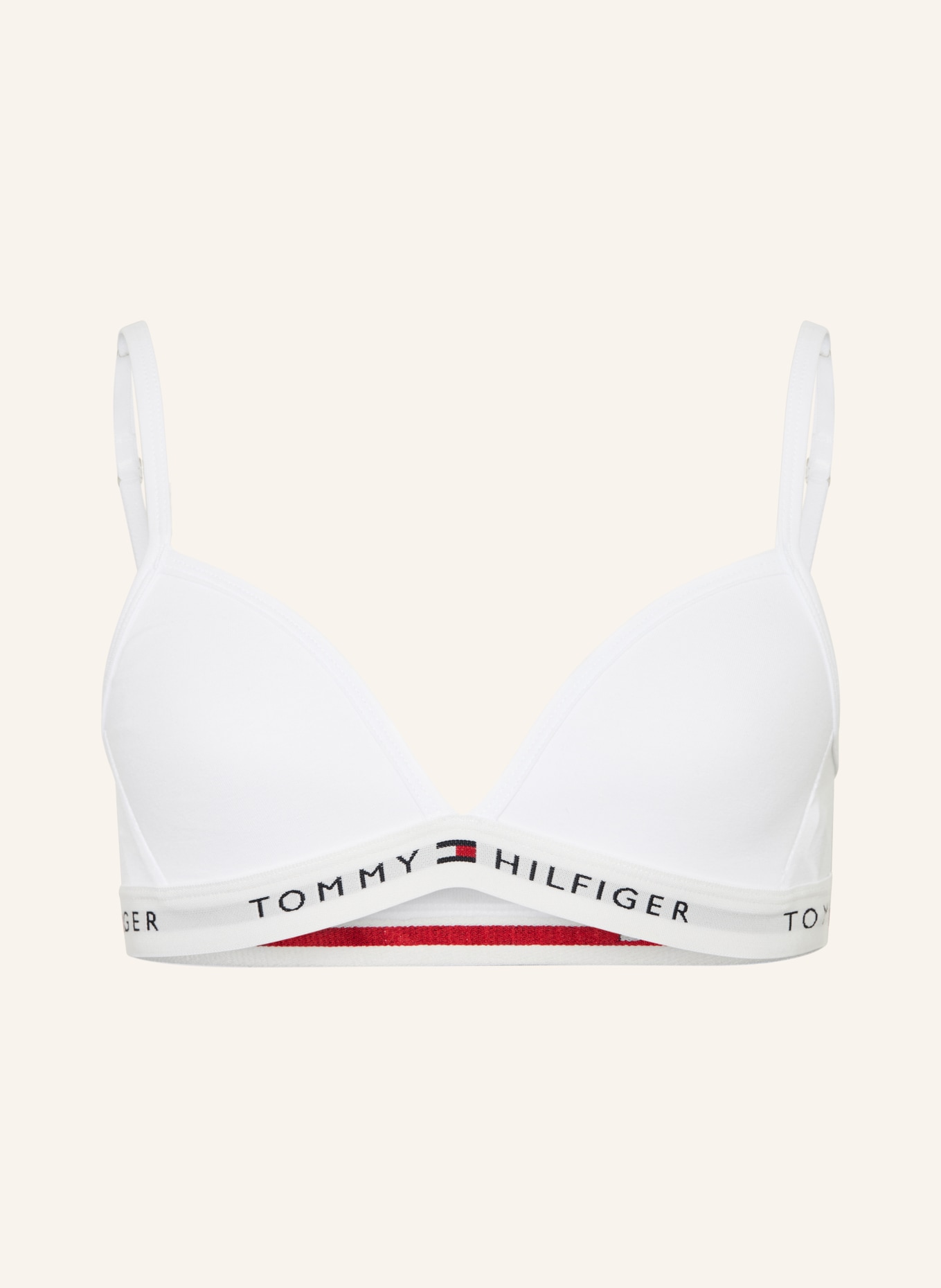 TOMMY HILFIGER Bustier: WEISS / ROT / WEISS