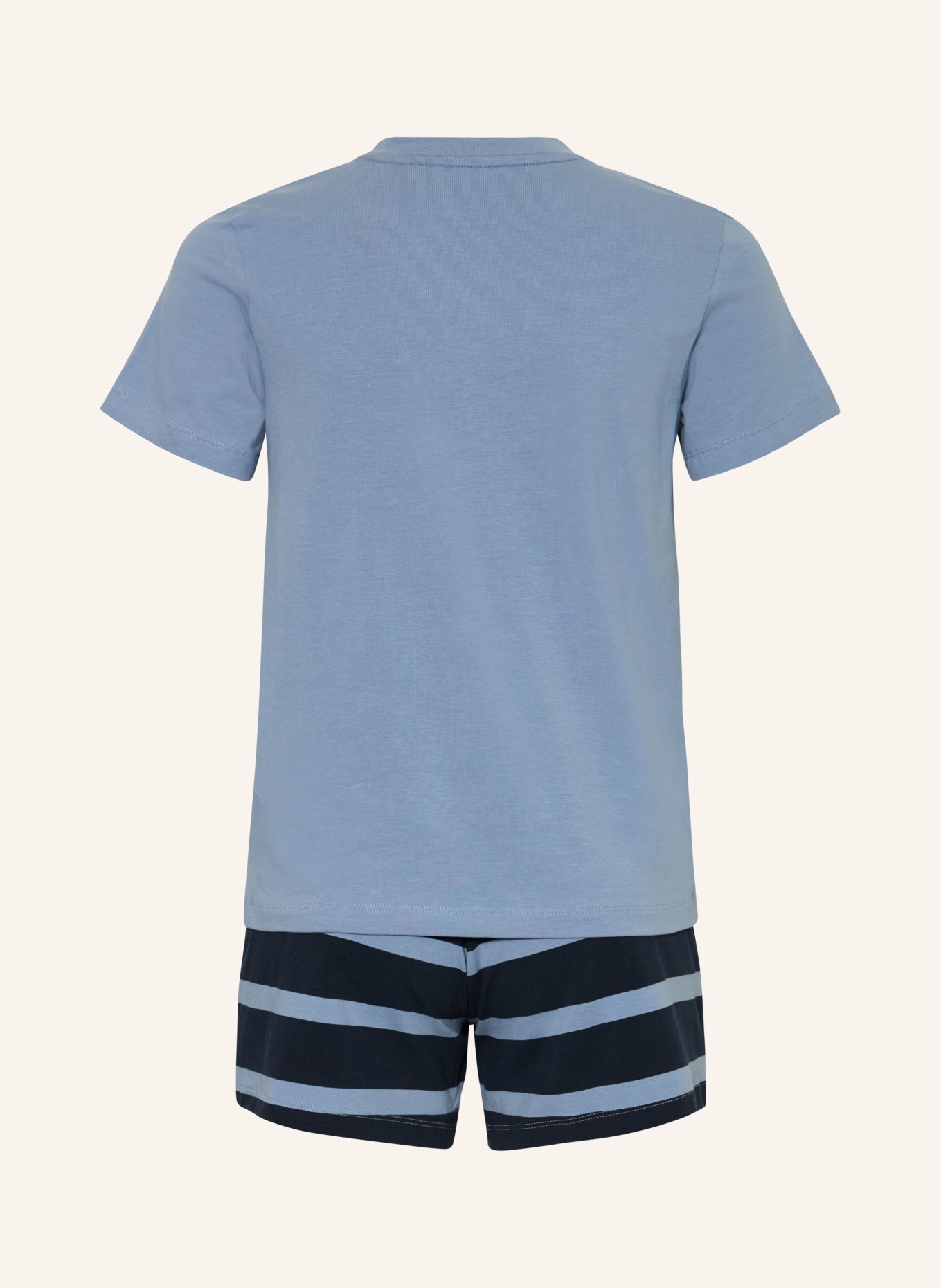 TOMMY HILFIGER Shorty-Schlafanzug: HELLBLAU / DUNKELBLAU