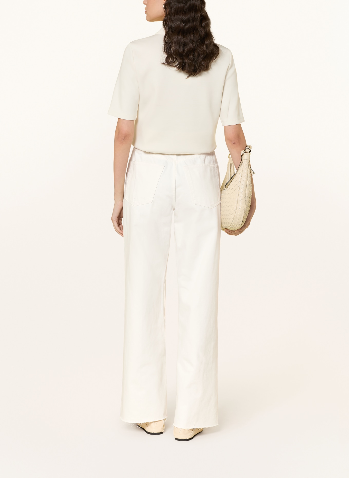 Calvin Klein Jeans Wide Leg Jeans: ASN CHALK WHITE