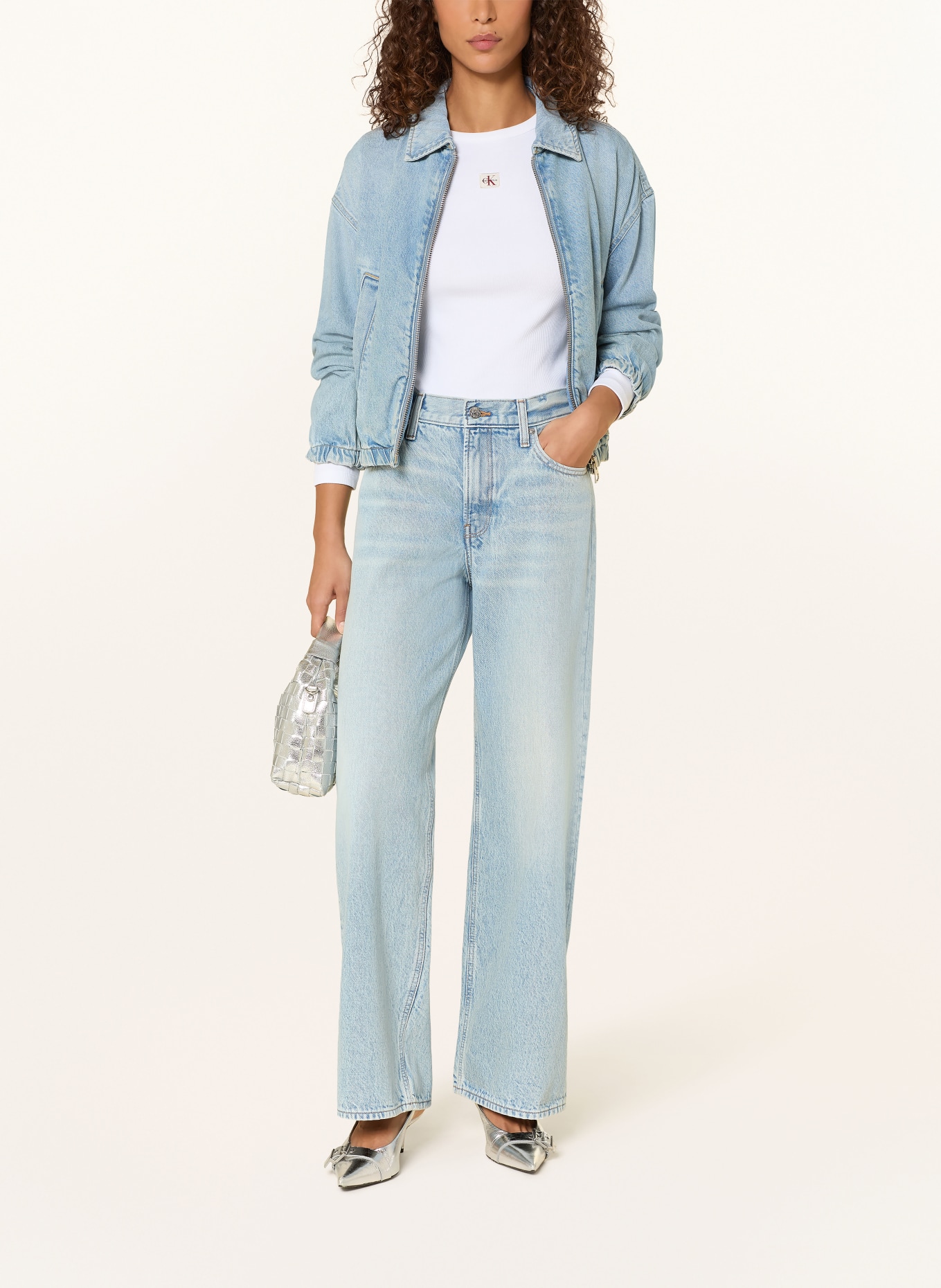 Calvin Klein Jeans Wide Leg Jeans: 1XO INDIGO STONE