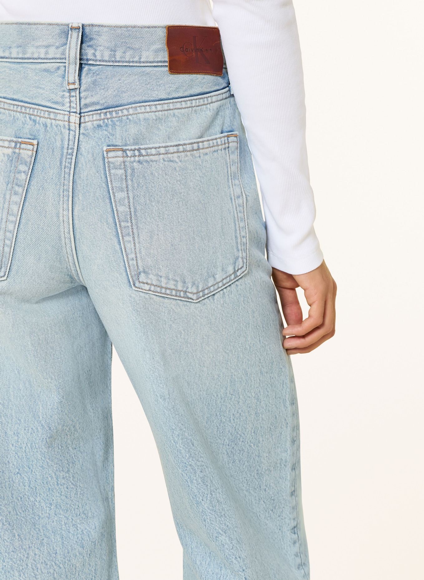 Calvin Klein Jeans Wide Leg Jeans: 1XO INDIGO STONE