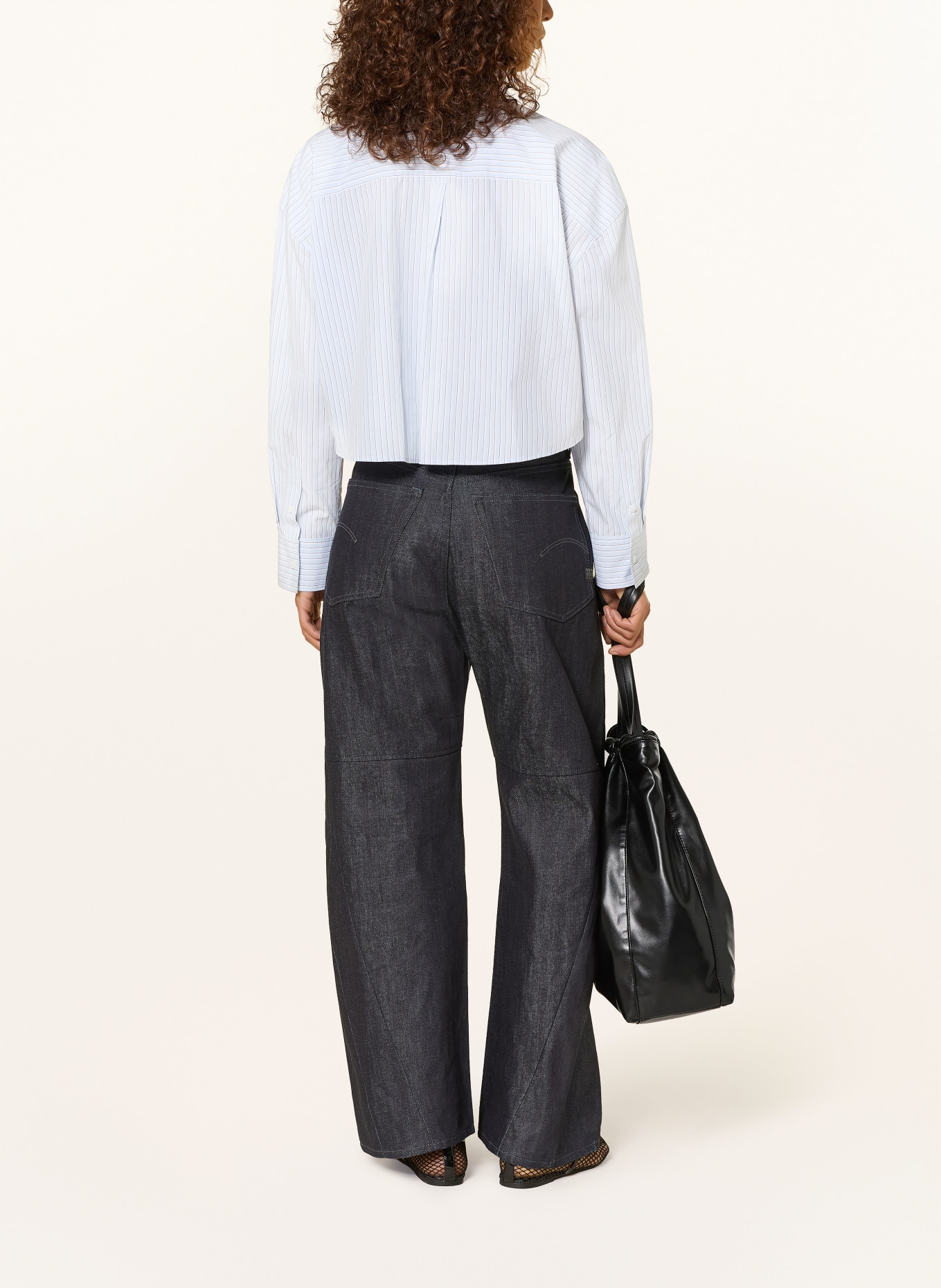 Calvin Klein Jeans Hemdbluse: HELLBLAU / WEISS / SCHWARZ