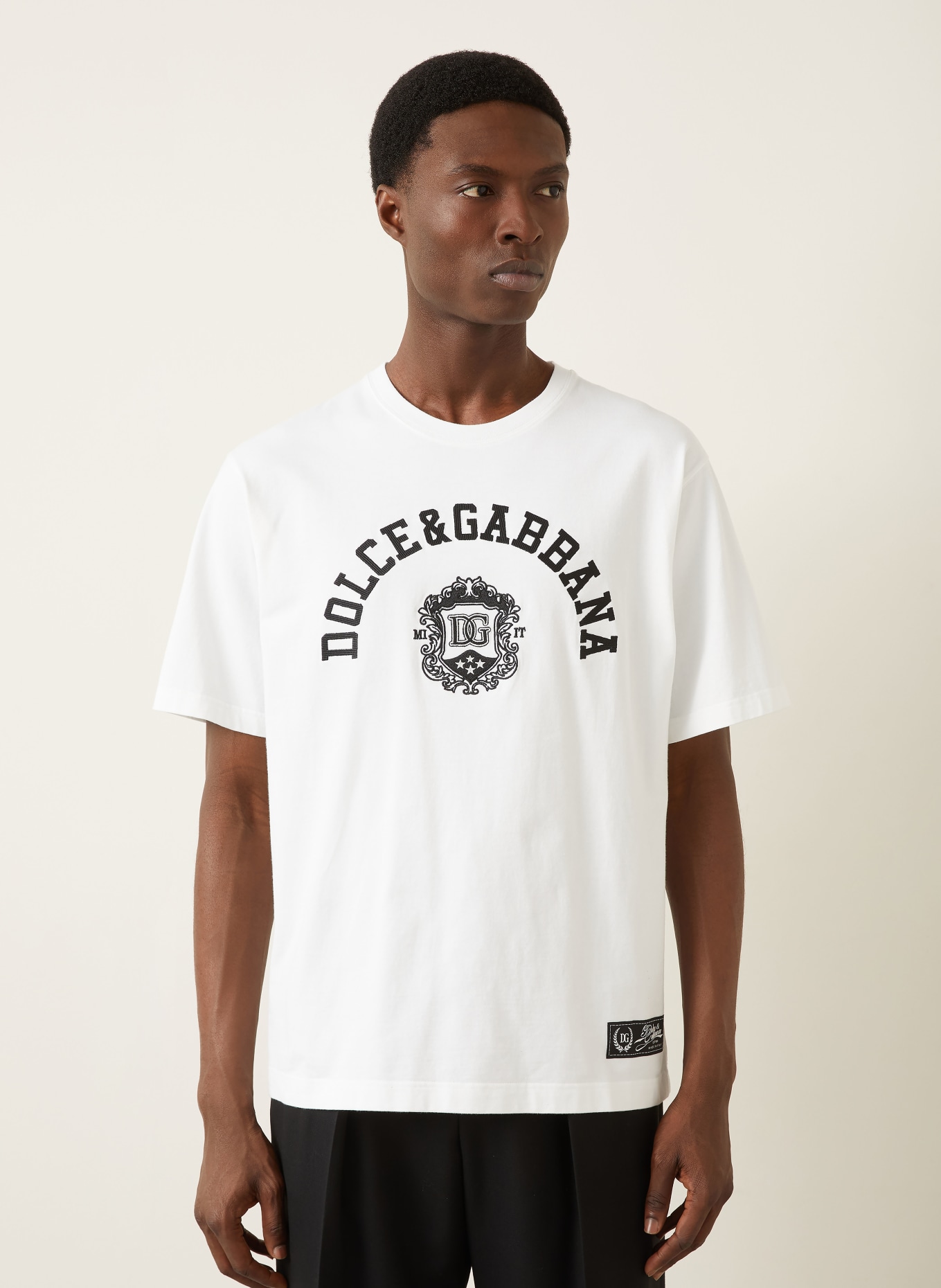 DOLCE & GABBANA T-Shirt: WEISS / SCHWARZ