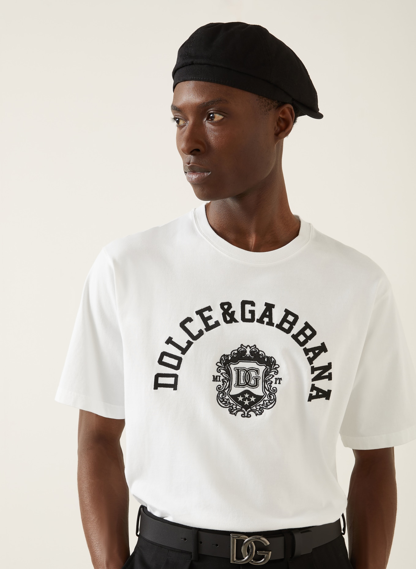 DOLCE & GABBANA T-Shirt: WEISS / SCHWARZ