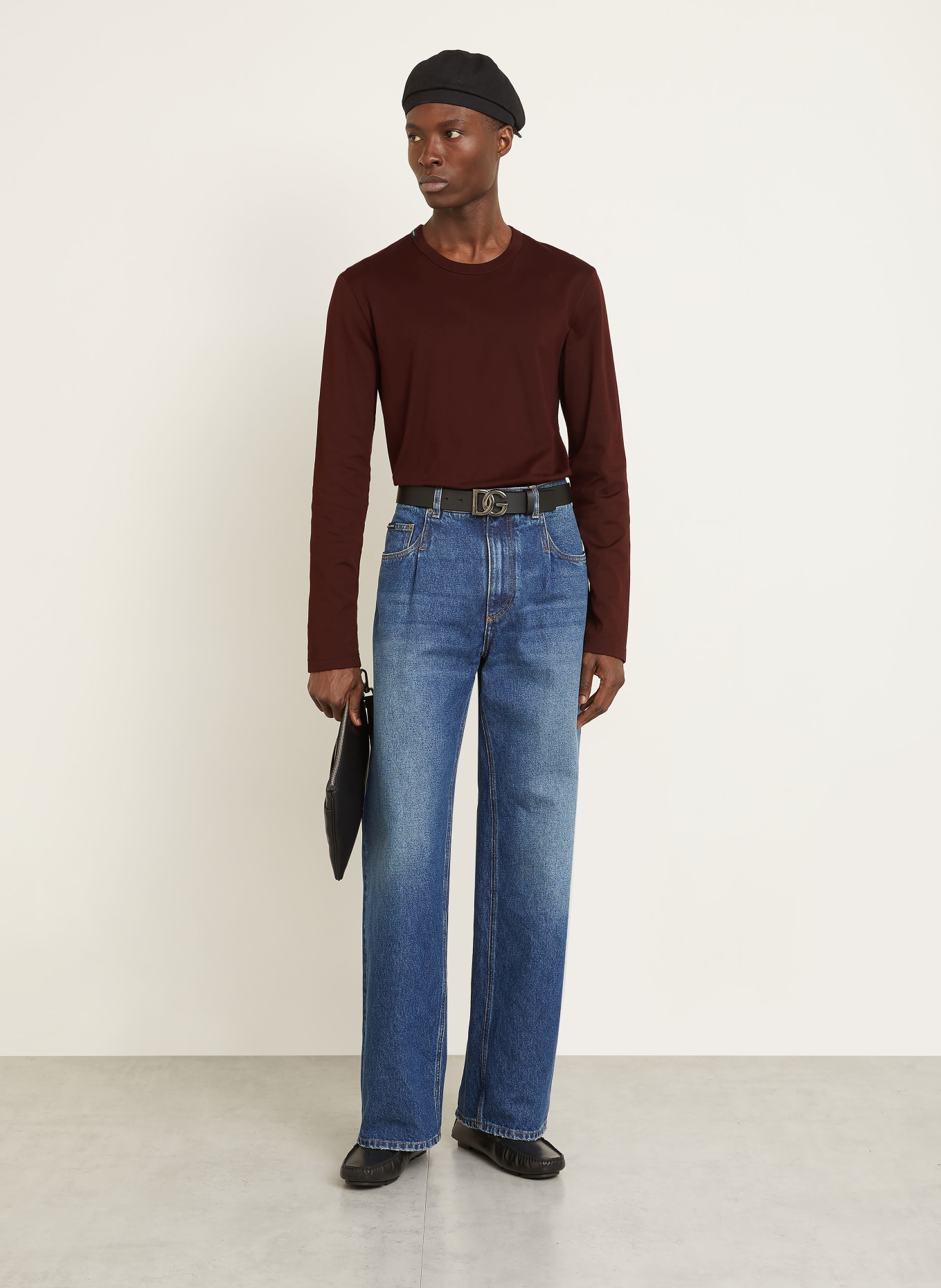 DOLCE & GABBANA Longsleeve: DUNKELROT