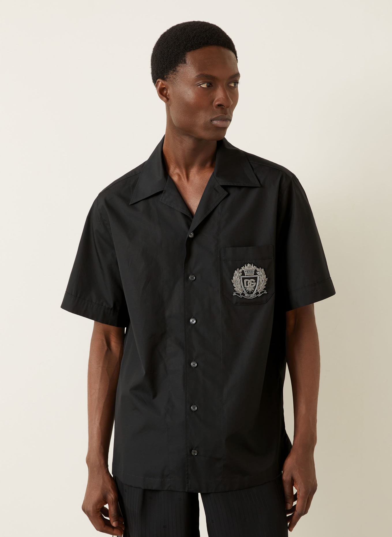 DOLCE & GABBANA Resorthemd Comfort Fit: SCHWARZ