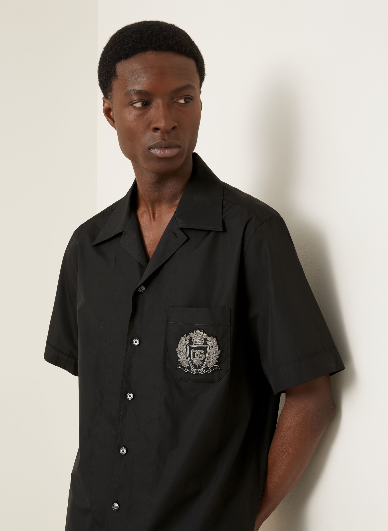 DOLCE & GABBANA Resorthemd Comfort Fit: SCHWARZ