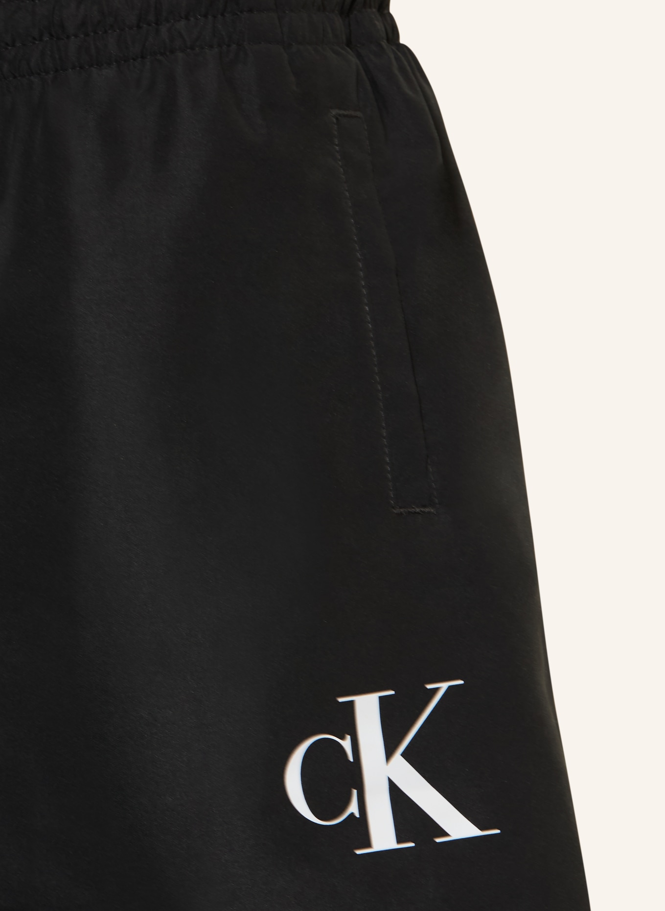 Calvin Klein Badeshorts CK MONOGRAM: SCHWARZ
