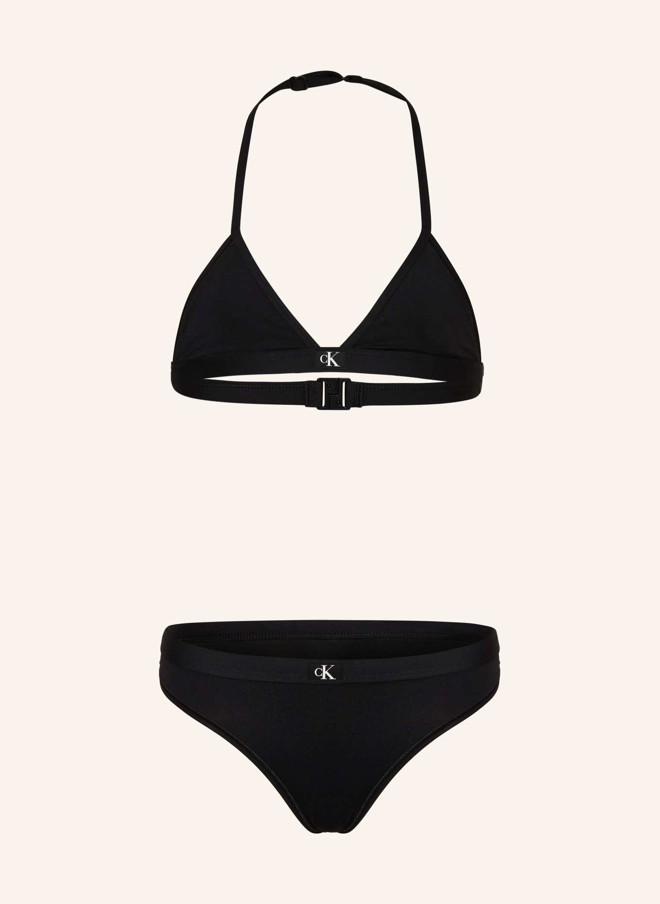 Calvin Klein Triangel-Bikini CK MONOGRAM: SCHWARZ