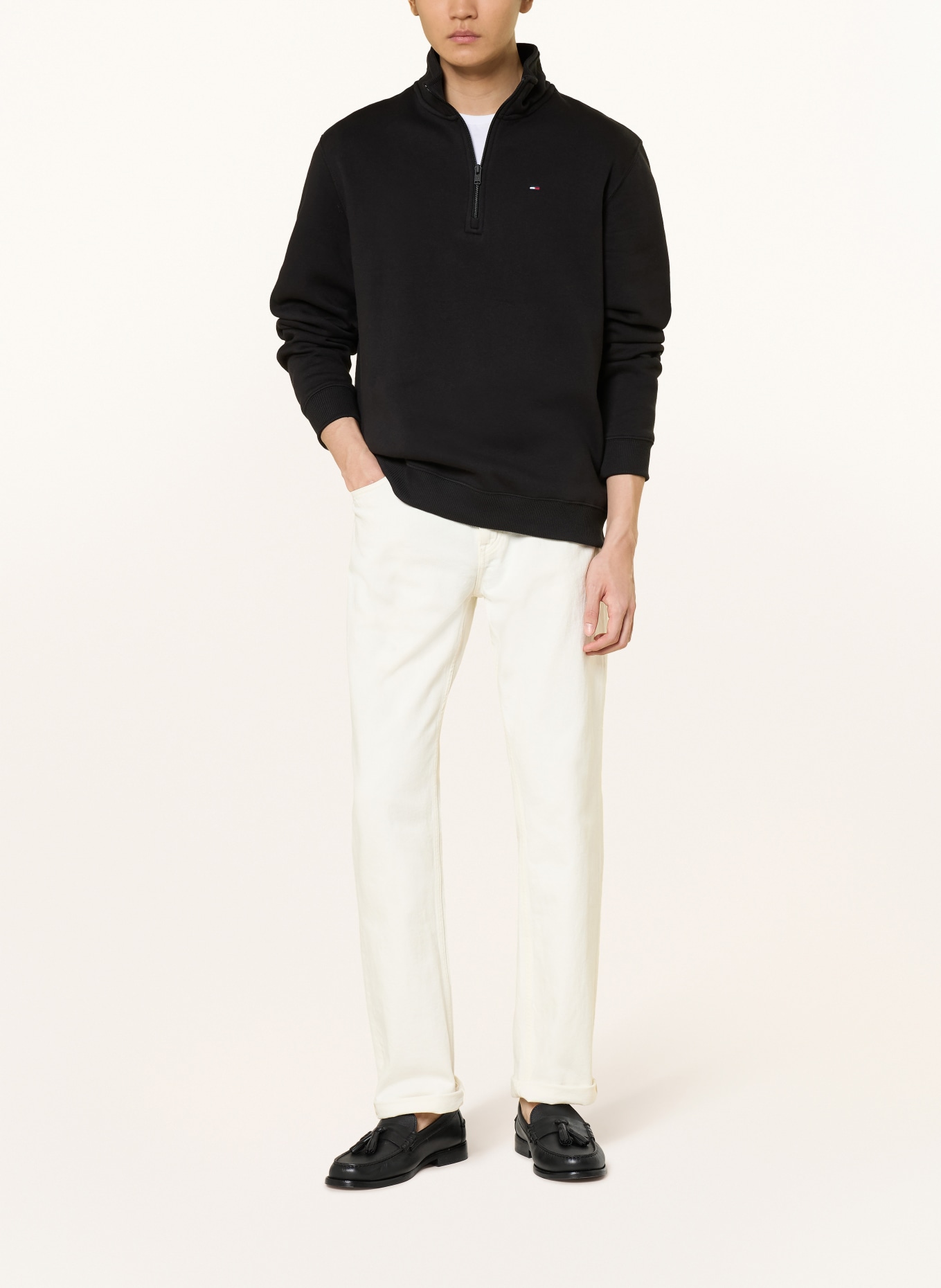 TOMMY JEANS Sweat-Troyer: SCHWARZ