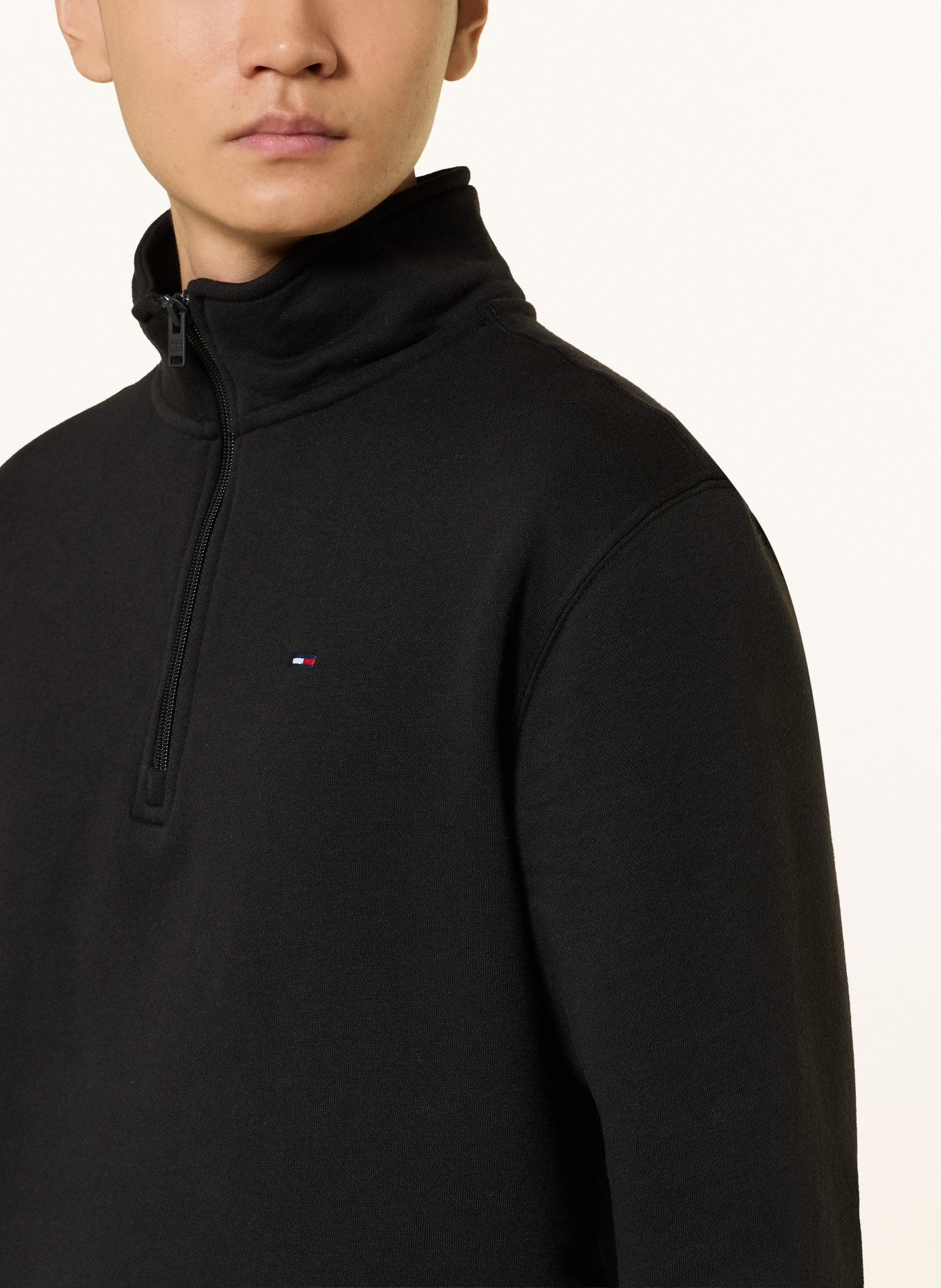 TOMMY JEANS Sweat-Troyer: SCHWARZ