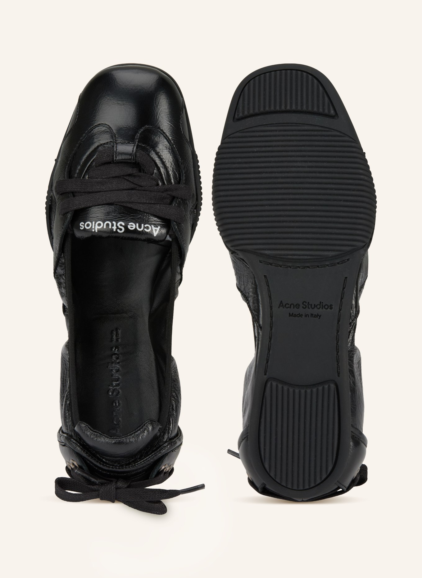 Acne Studios baleriny: CZARNY