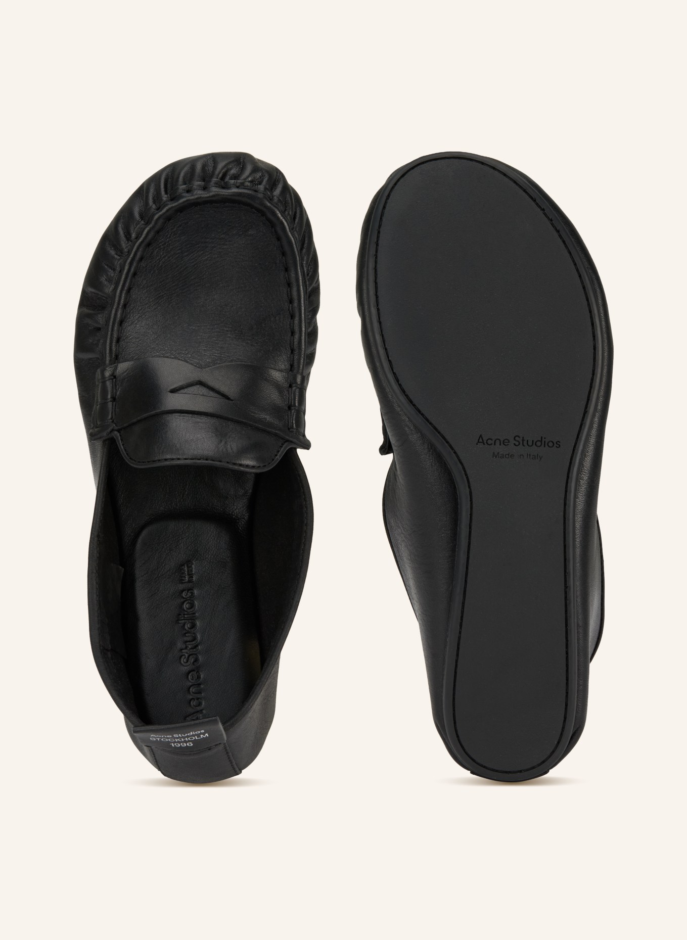 Acne Studios Penny loafers: CZARNY