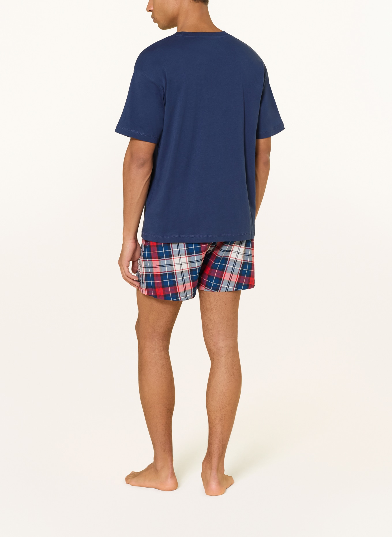 TOMMY HILFIGER Krótkie piżamy: GRANATOWY / CZERWONY / BIAŁY