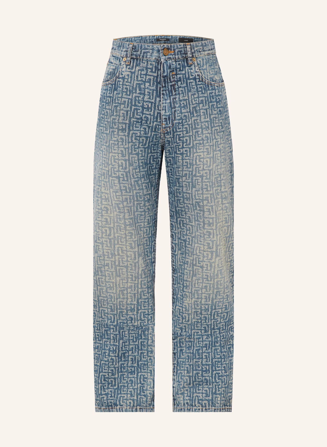 BALMAIN Jeans Loose Fit: 6AW BLEU JEAN DÉLAVÉ