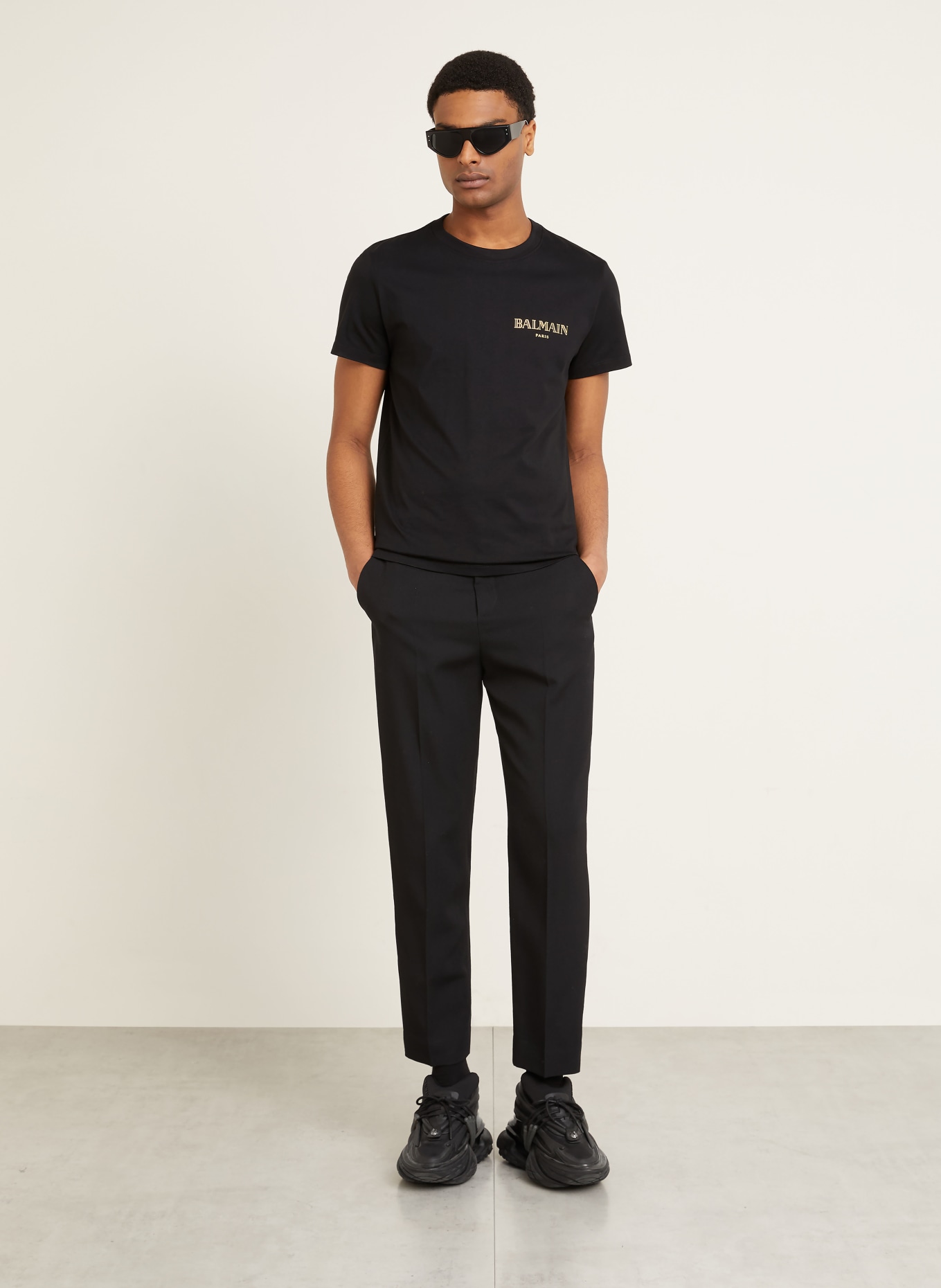 BALMAIN T-shirt: BLACK / GOLD