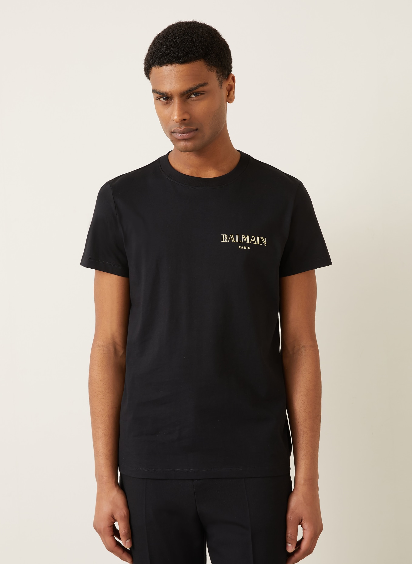 BALMAIN T-shirt: BLACK / GOLD