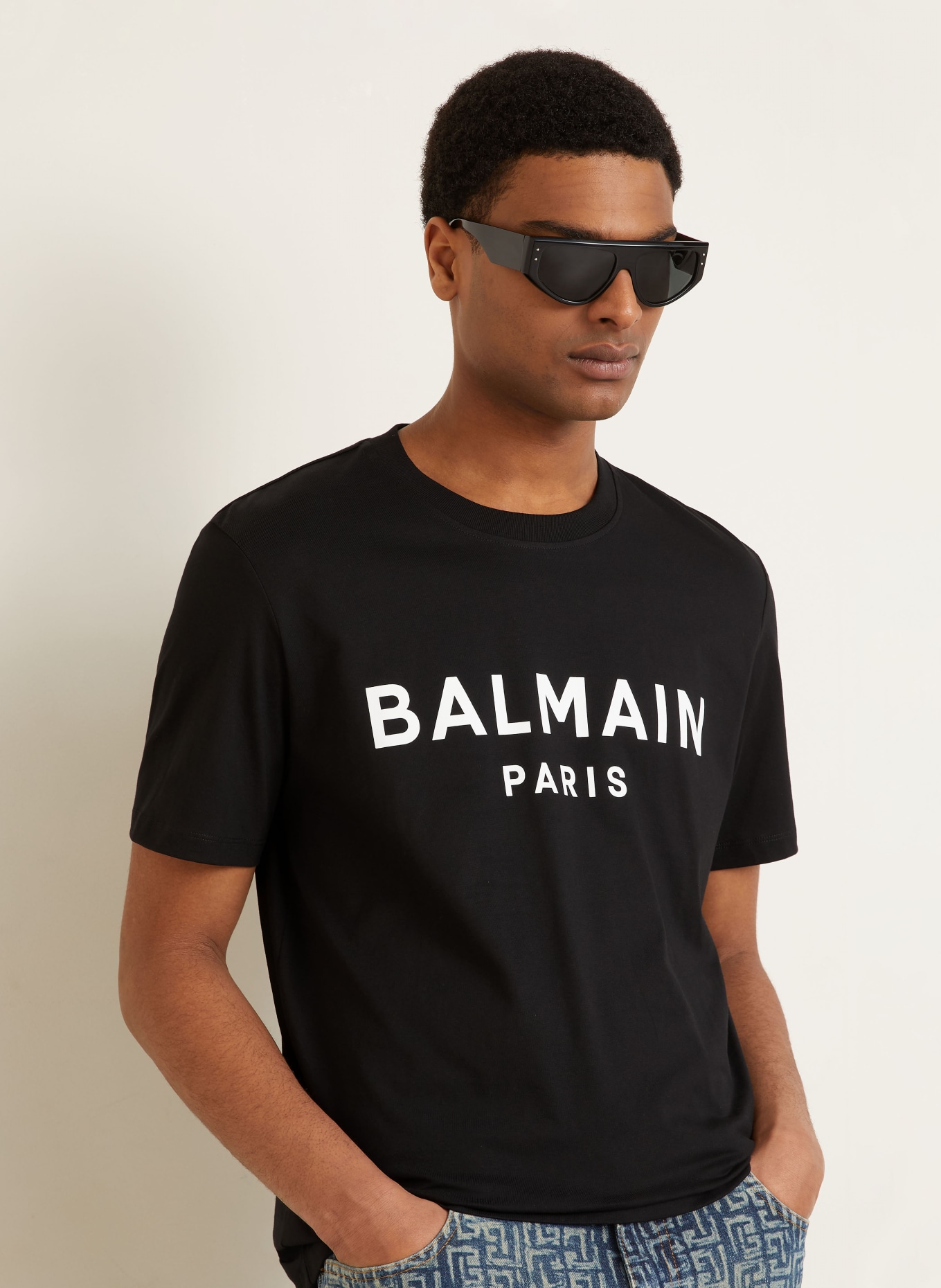 BALMAIN T-Shirt: SCHWARZ / WEISS