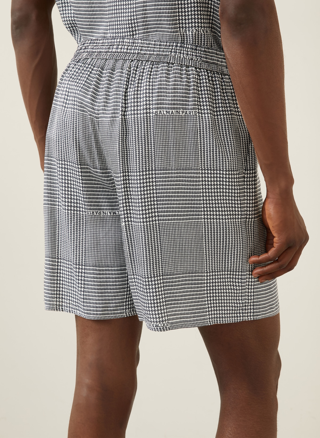 BALMAIN Schlafshorts: SCHWARZ / WEISS
