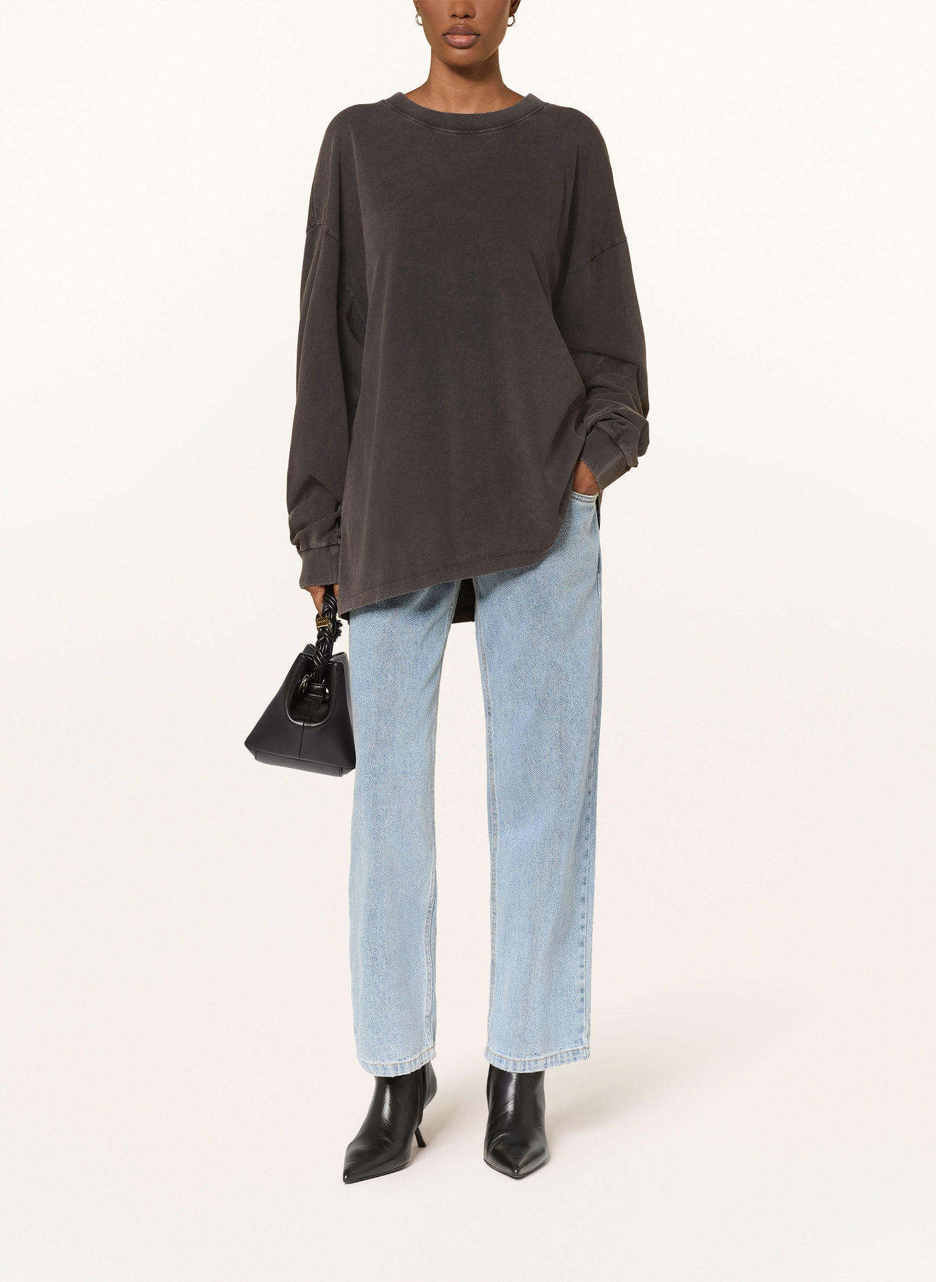 black palms Koszulka z długim rękawem oversize: CZARNY