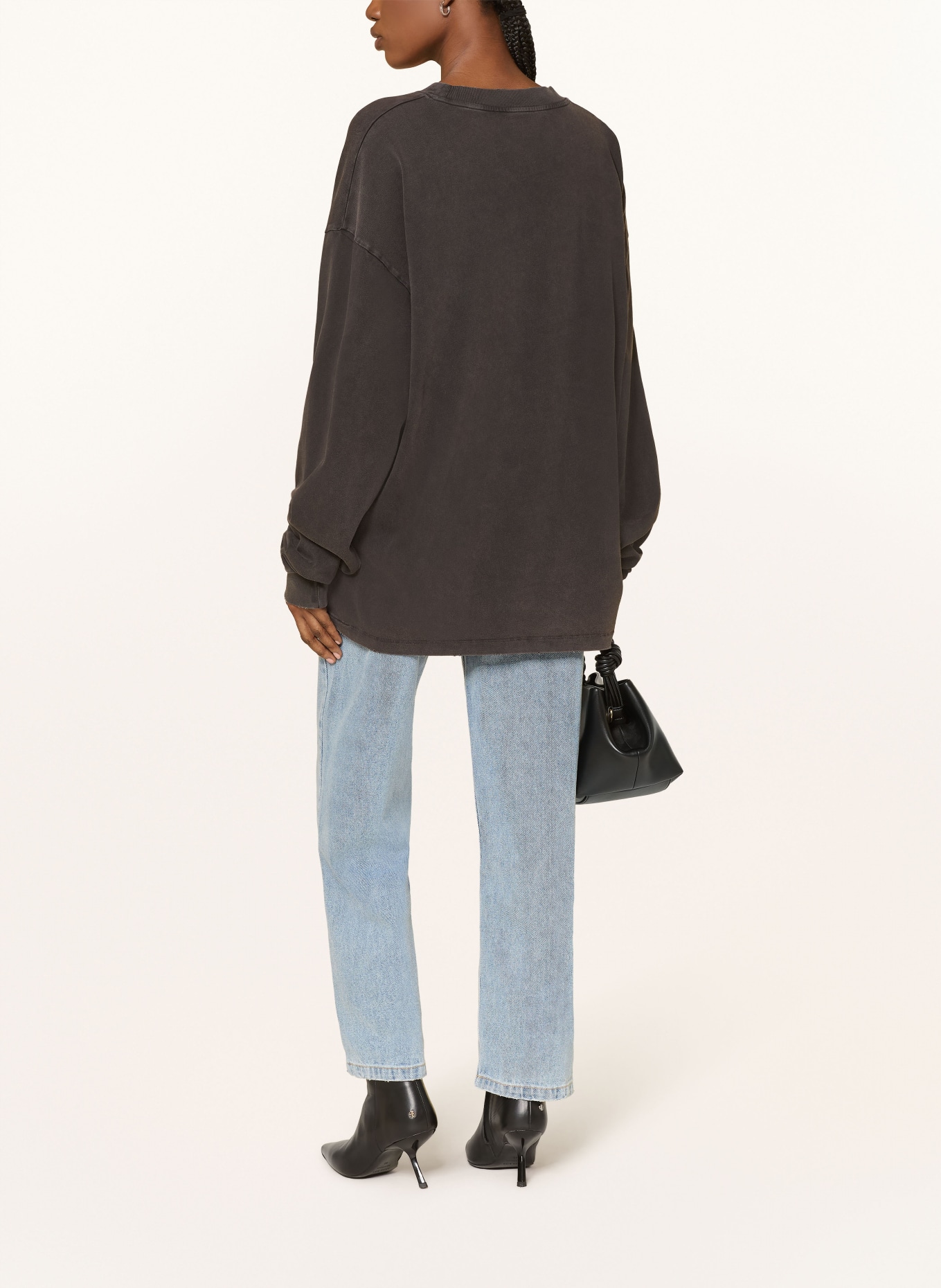 black palms Koszulka z długim rękawem oversize: CZARNY