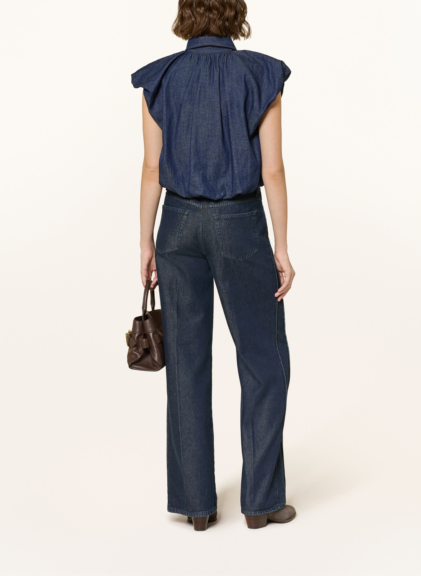 FRAME Džínová košile THE SHELL: TMAVĚ MODRÁ