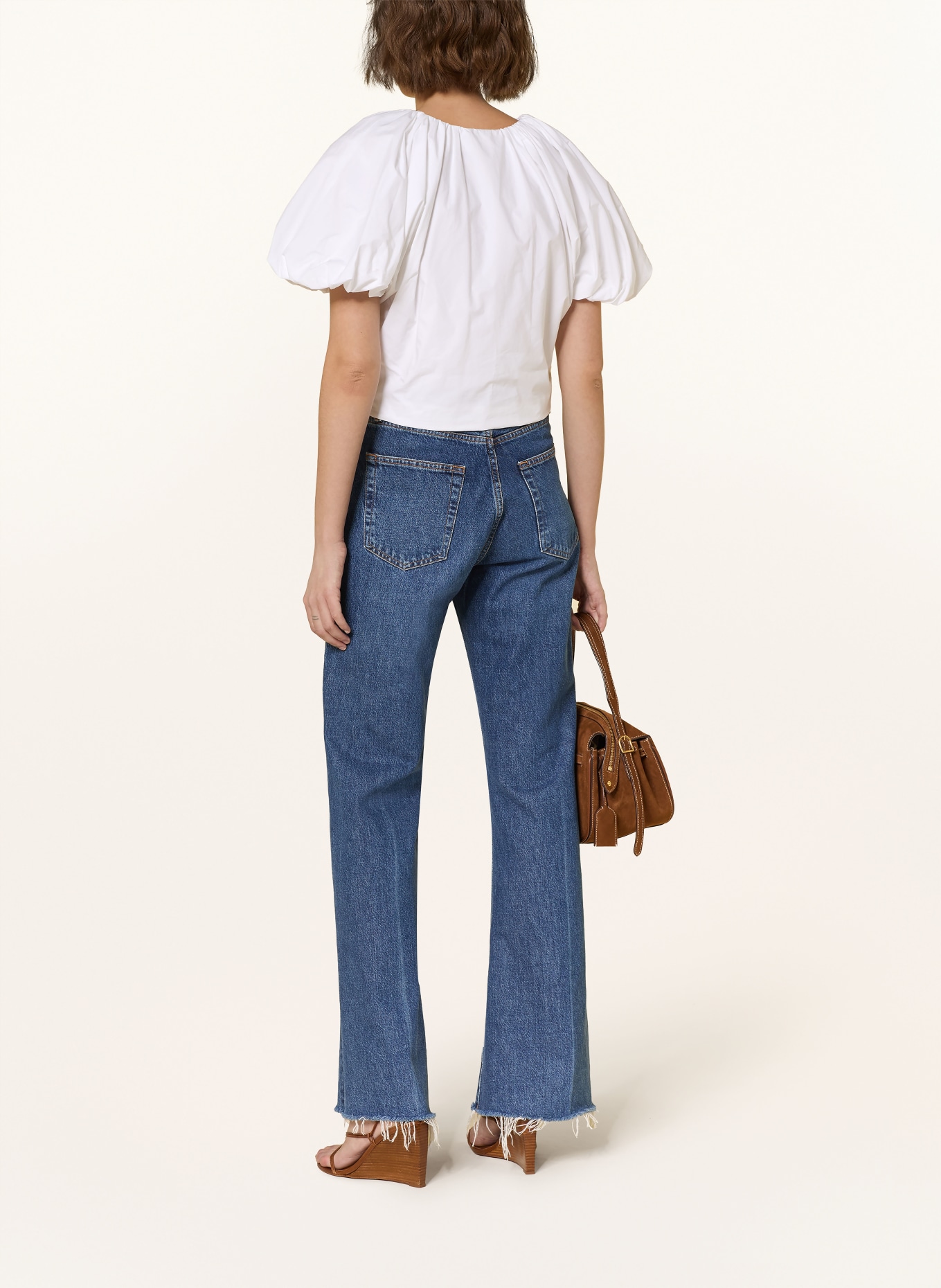 FRAME Bluse THE DRAMATIC SLEEVE BLOUSE: WEISS