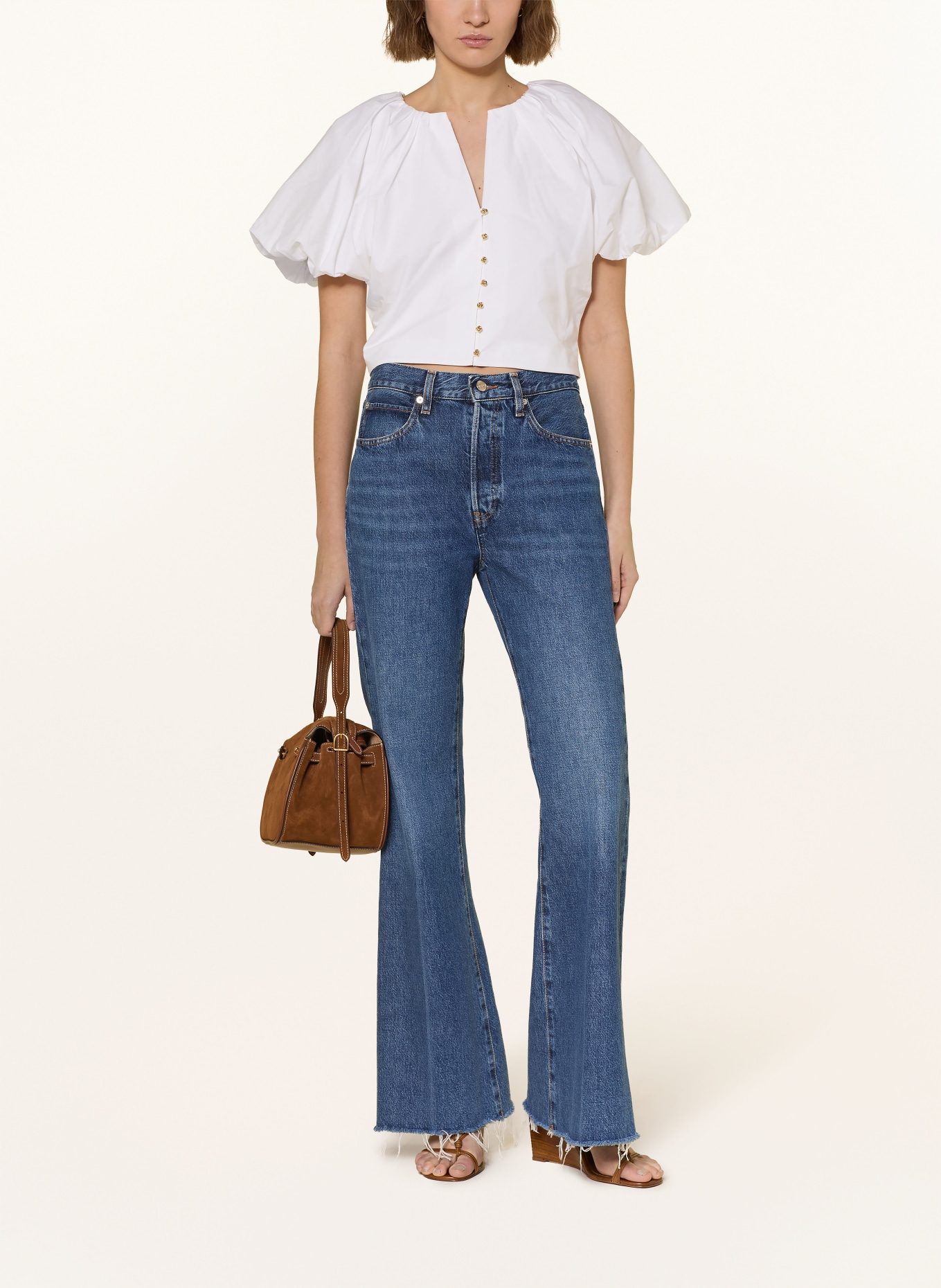 FRAME Flared Jeans THE LAX: ANTR ANTIDOTE RAW