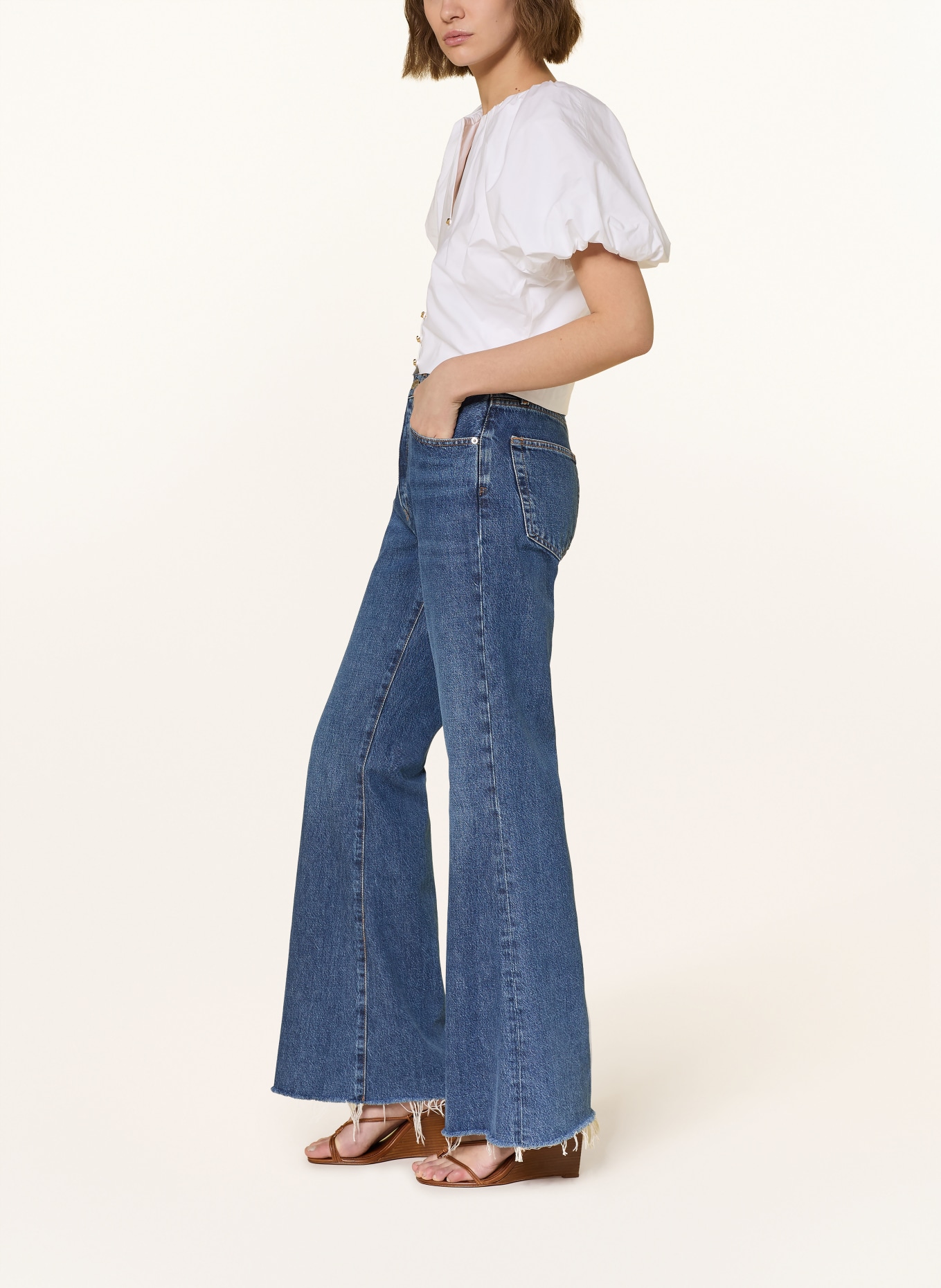 FRAME Flared Jeans THE LAX: ANTR ANTIDOTE RAW