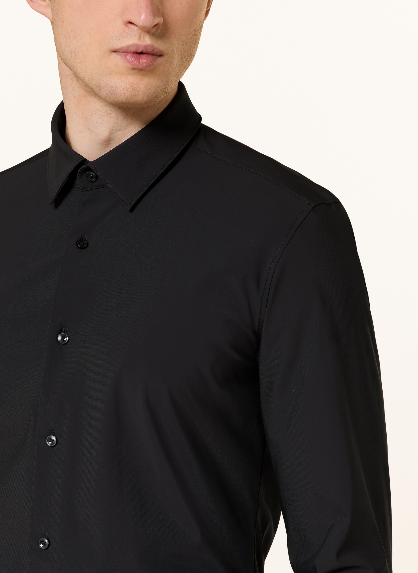 BOSS Hemd HANK Slim Fit: SCHWARZ