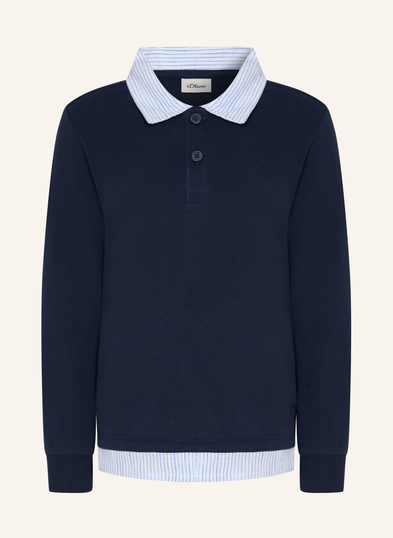 s.Oliver RED Koszulka polo z dżerseju: GRANATOWY / JASNONIEBIESKI / BIAŁY