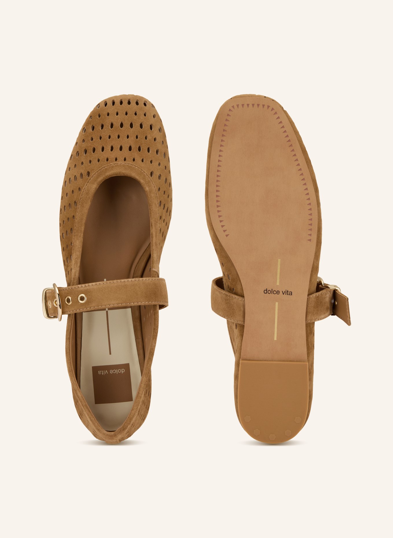 Dolce Vita Mary Jane ballerina flats MIKEL: LIGHT BROWN