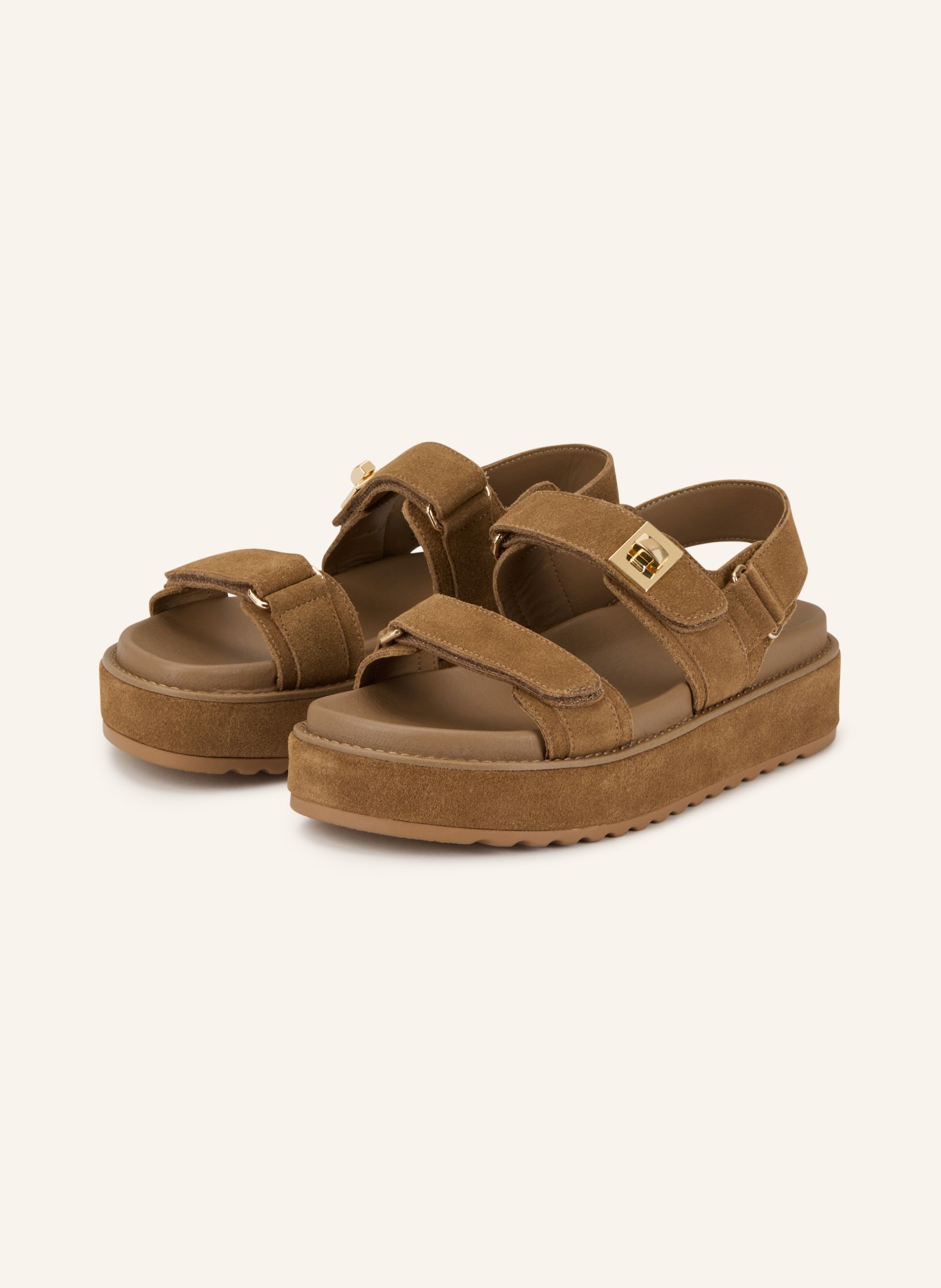 STEVE MADDEN Sandały na płaskiej podeszwie BIGOMA: BRĄZOWY