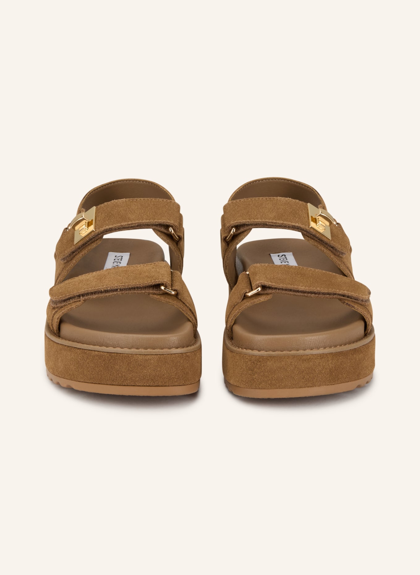 STEVE MADDEN Sandały na płaskiej podeszwie BIGOMA: BRĄZOWY