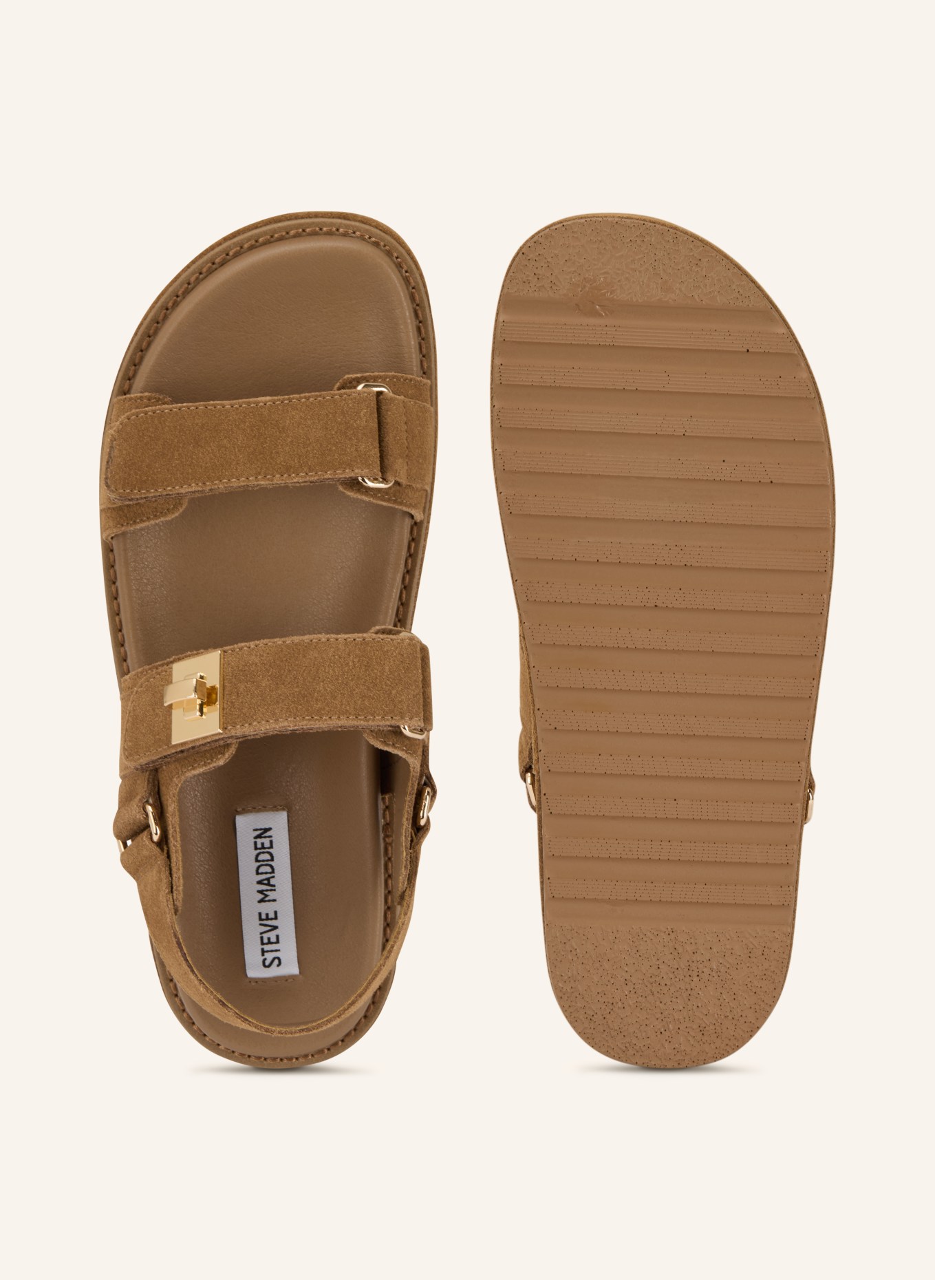 STEVE MADDEN Sandały na płaskiej podeszwie BIGOMA: BRĄZOWY