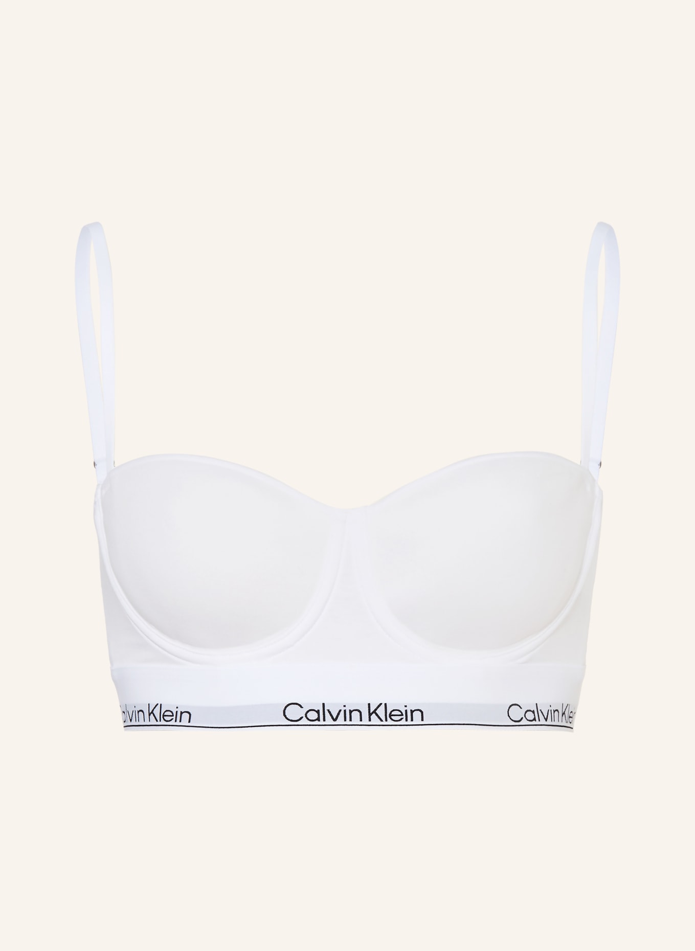Calvin Klein balconette bra: WHITE / LIGHT GRAY / BLACK