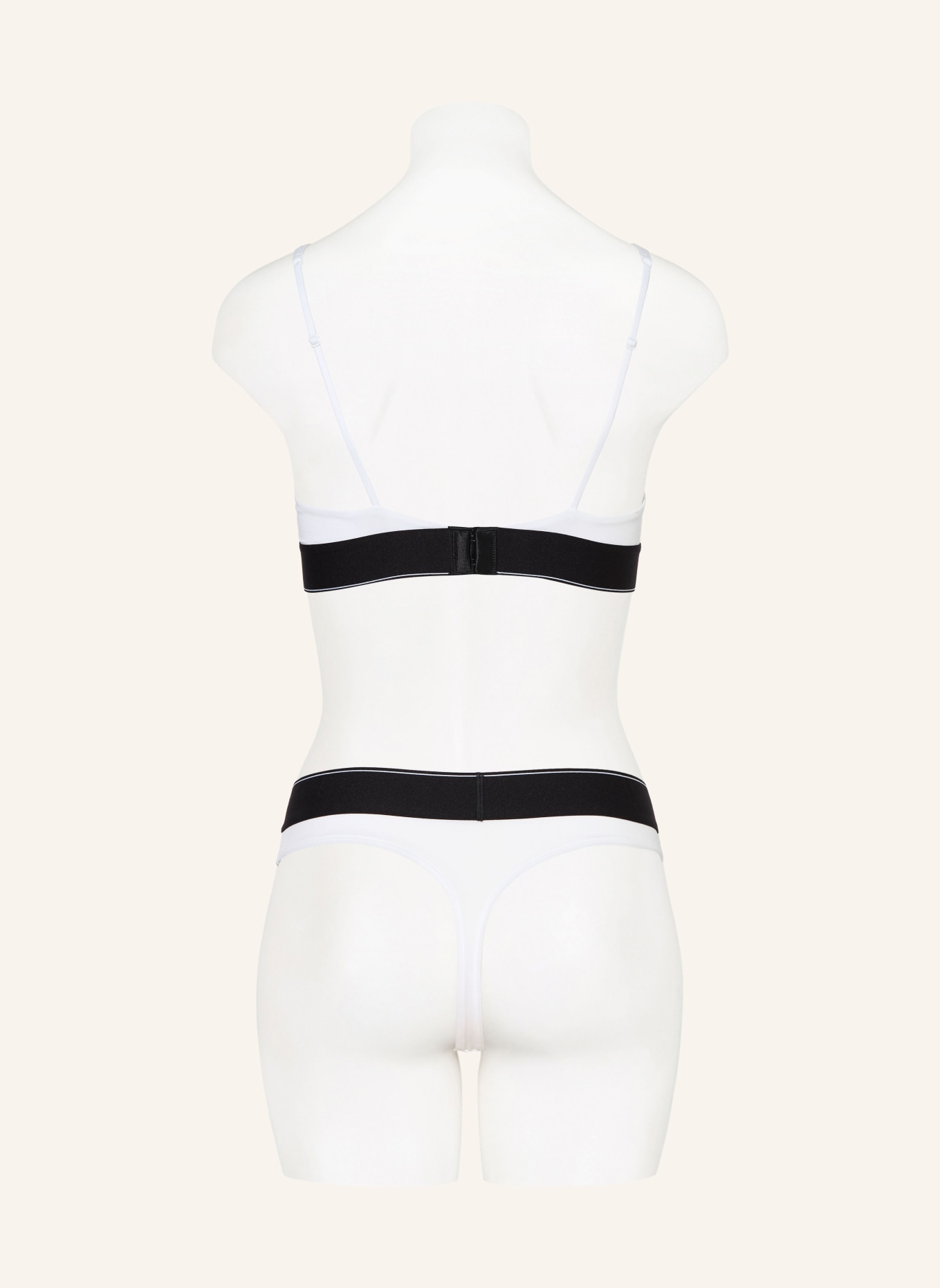 Calvin Klein Triangel-BH: WEISS / SCHWARZ