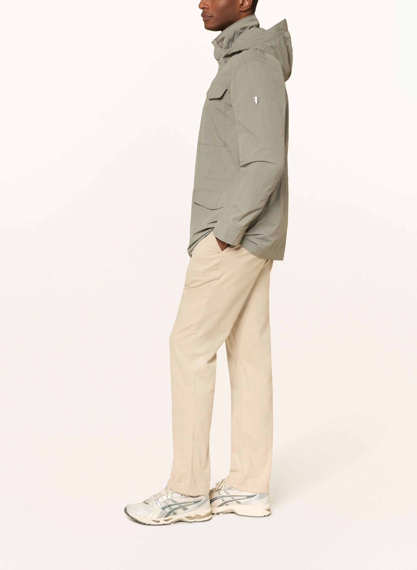 WELLENSTEYN Fieldjacket KINGSGOLD mit abnehmbarer Kapuze: GRAU