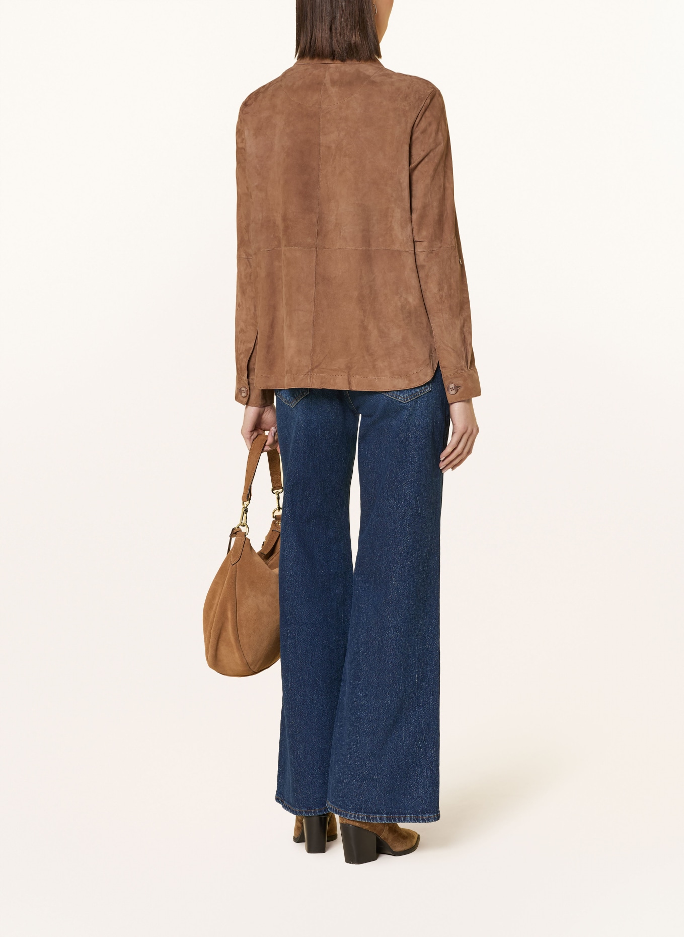 MILESTONE Leder-Overjacket MSVICKI: COGNAC